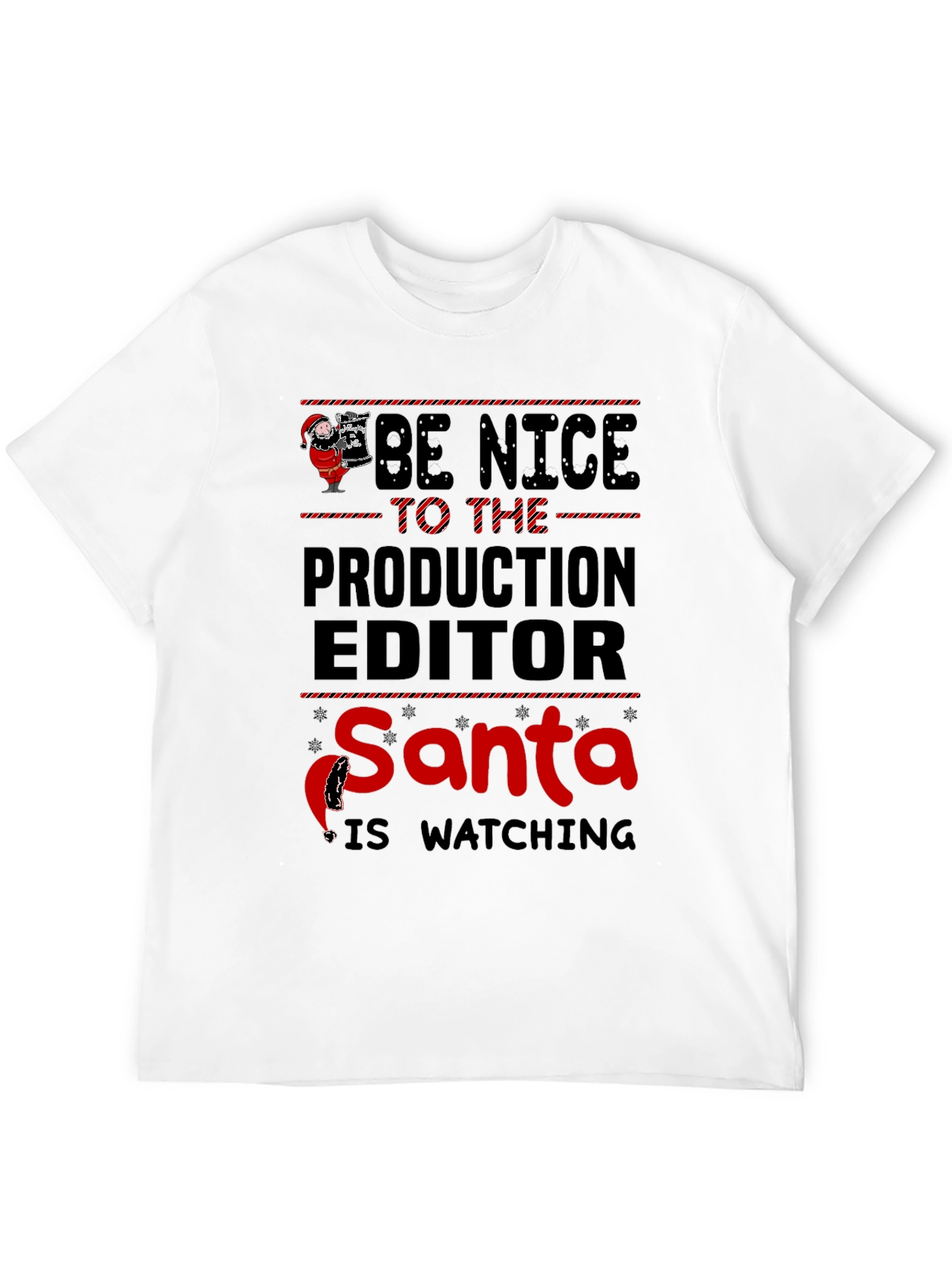 Production Editor Santa Watching Graphic Tee