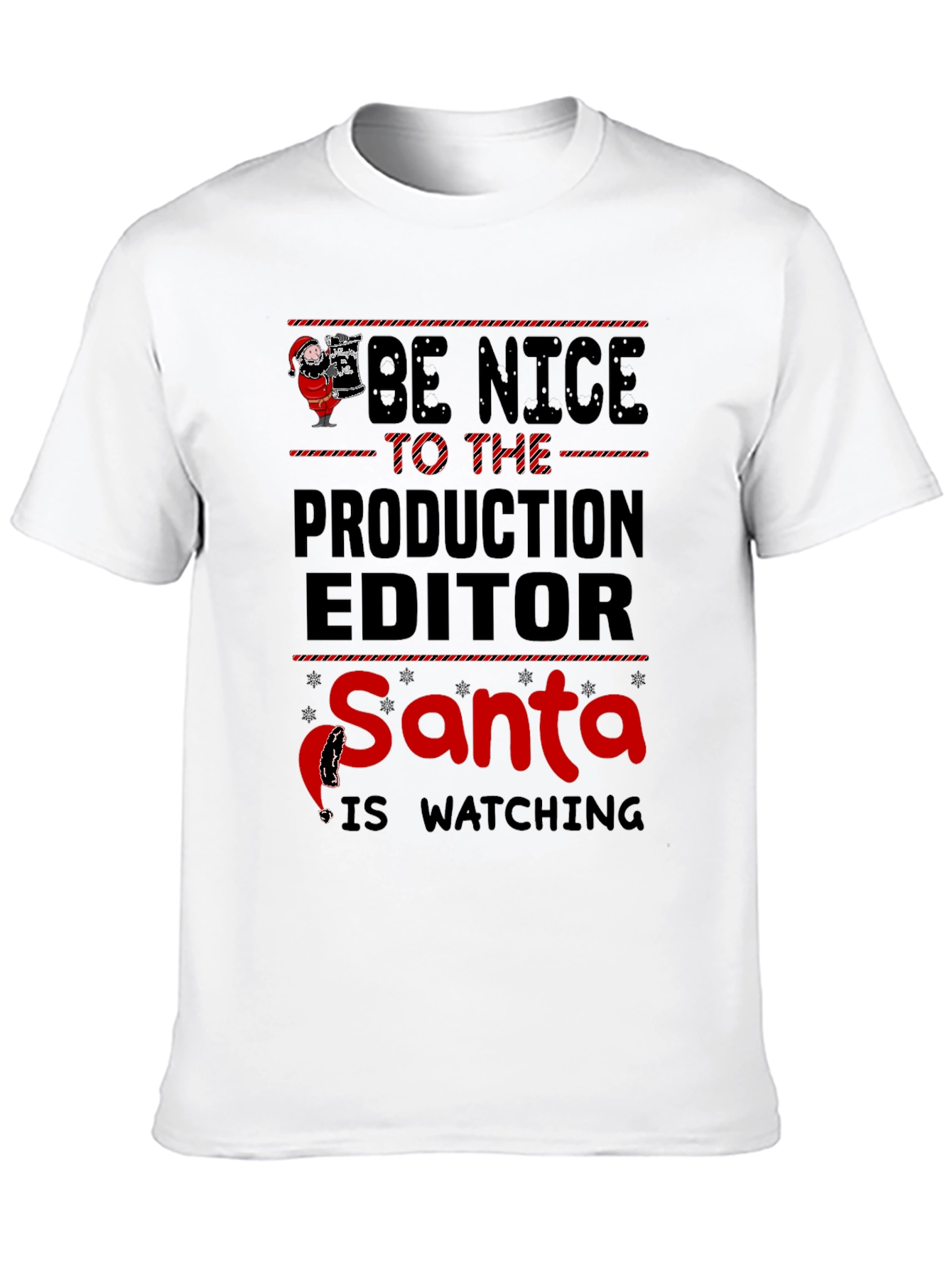 Production Editor Santa Watching Graphic Tee