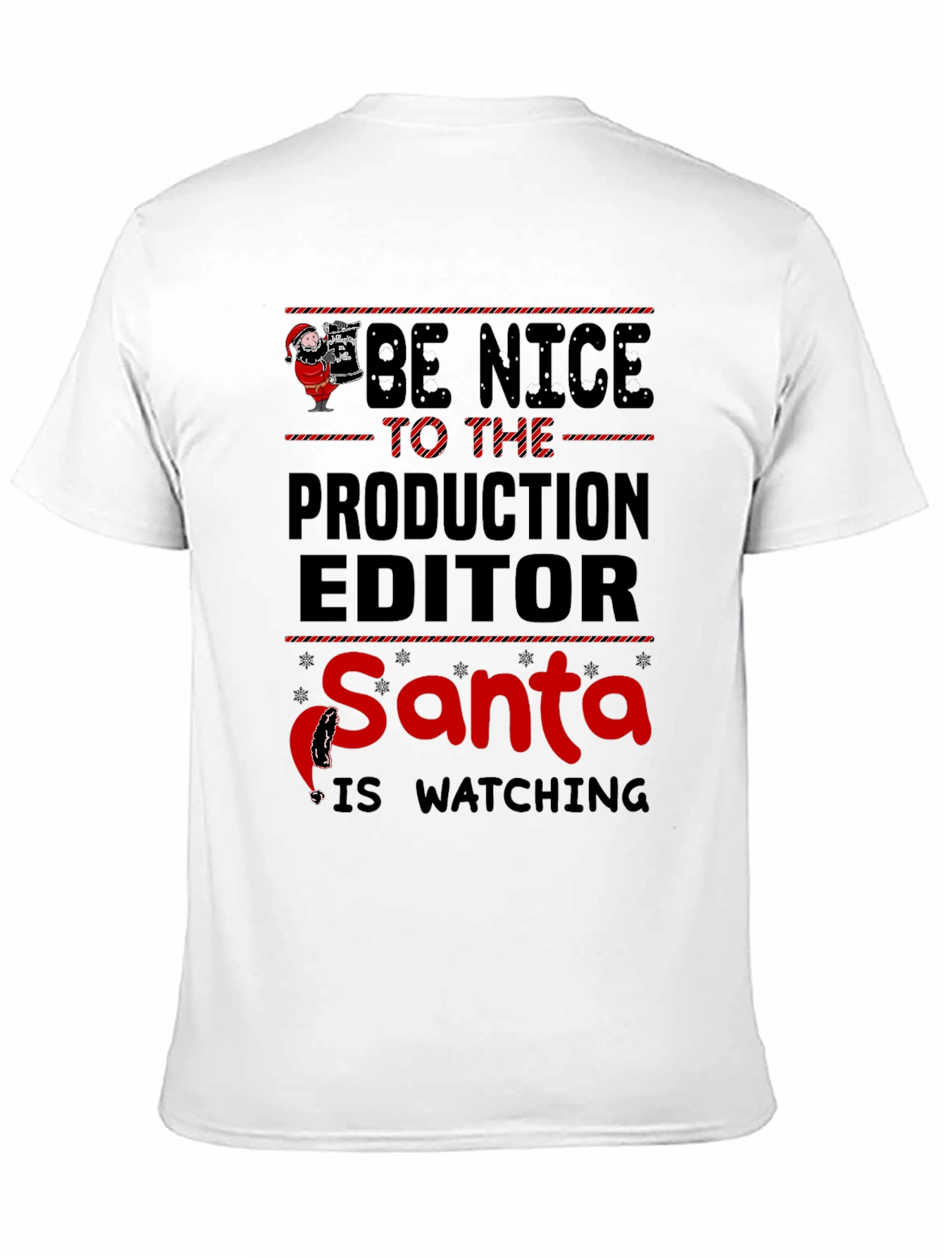 Production Editor Santa Watching Graphic Tee