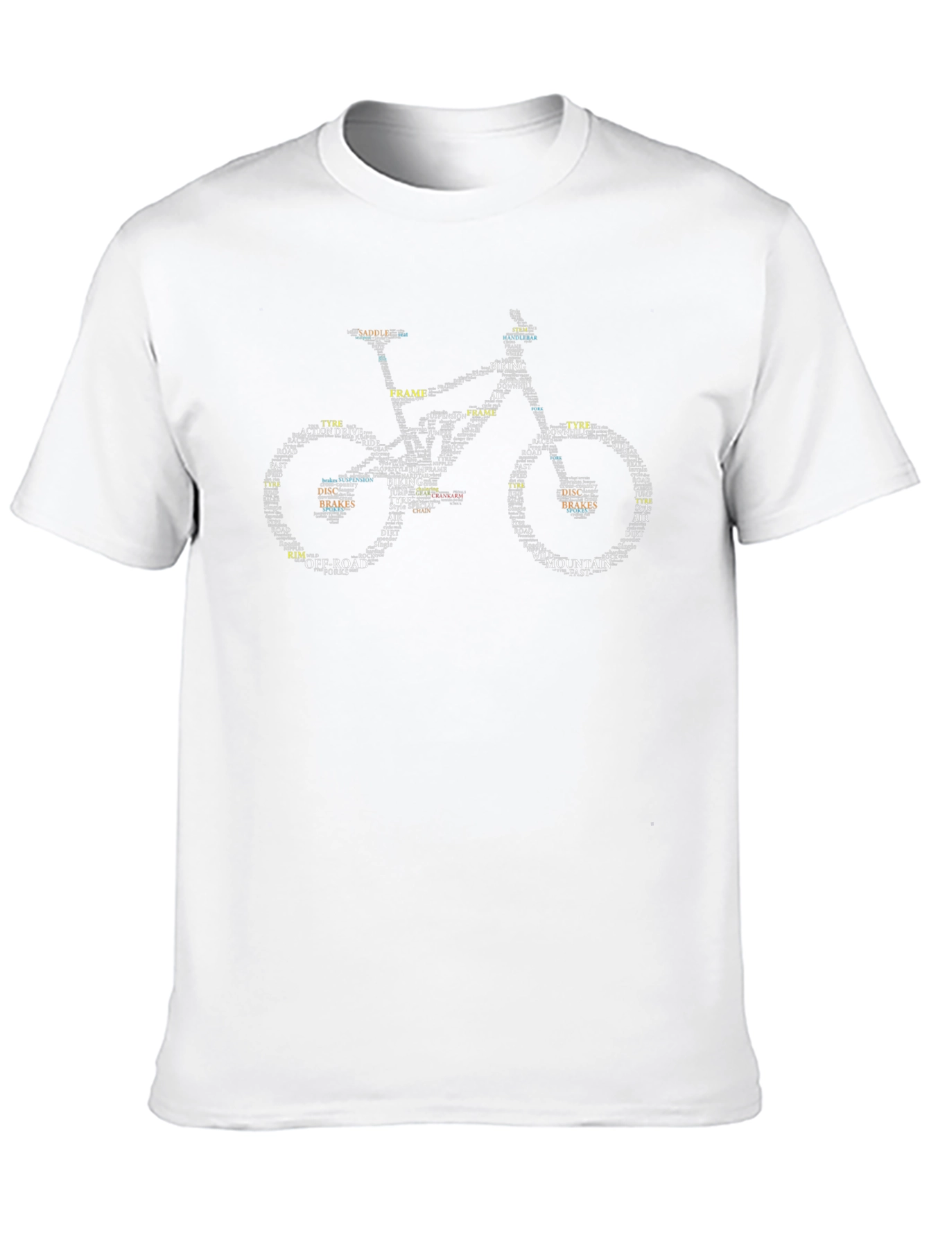 Mountain Bike Word Art T-Shirt