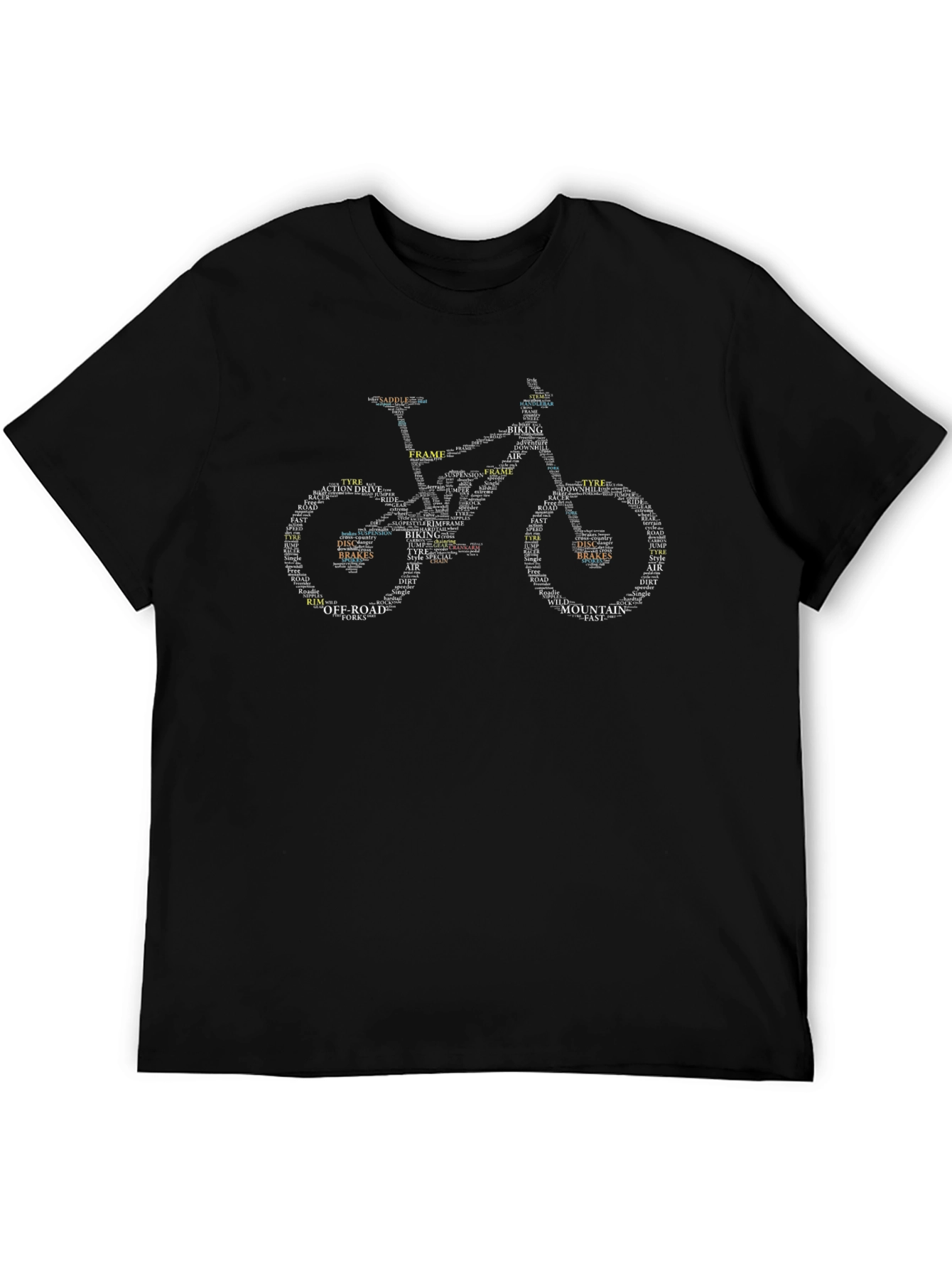 Mountain Bike Word Art T-Shirt