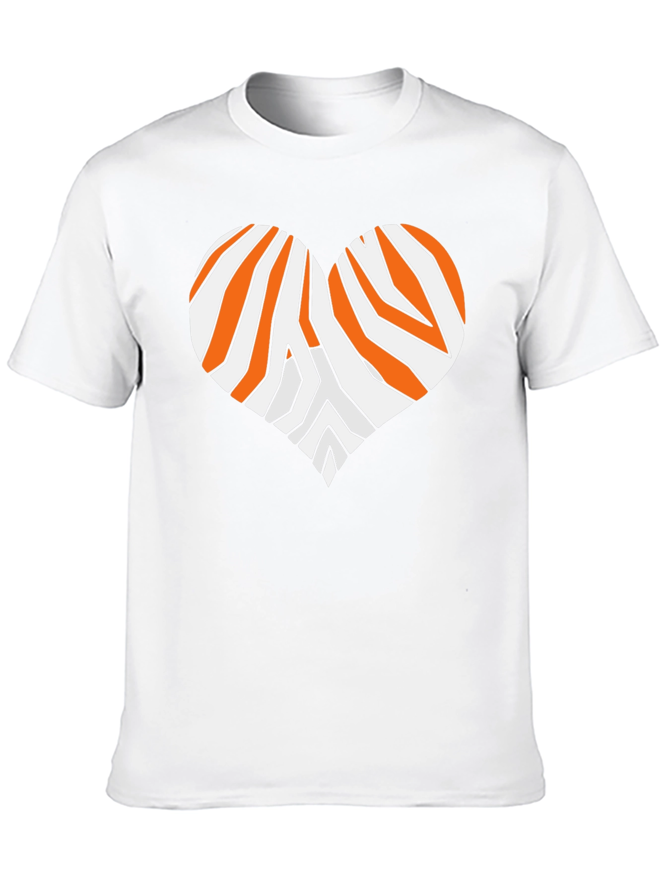 Tiger Stripe Heart Graphic Tee - Black