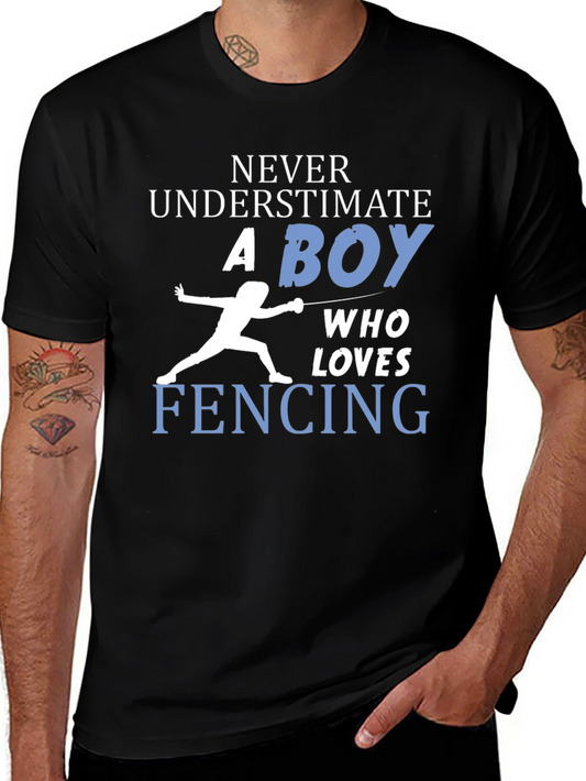 Fencing Boy T-Shirt: Never Underestimate