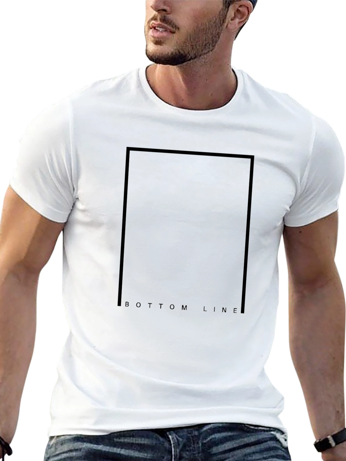 Bottom Line Black Tee