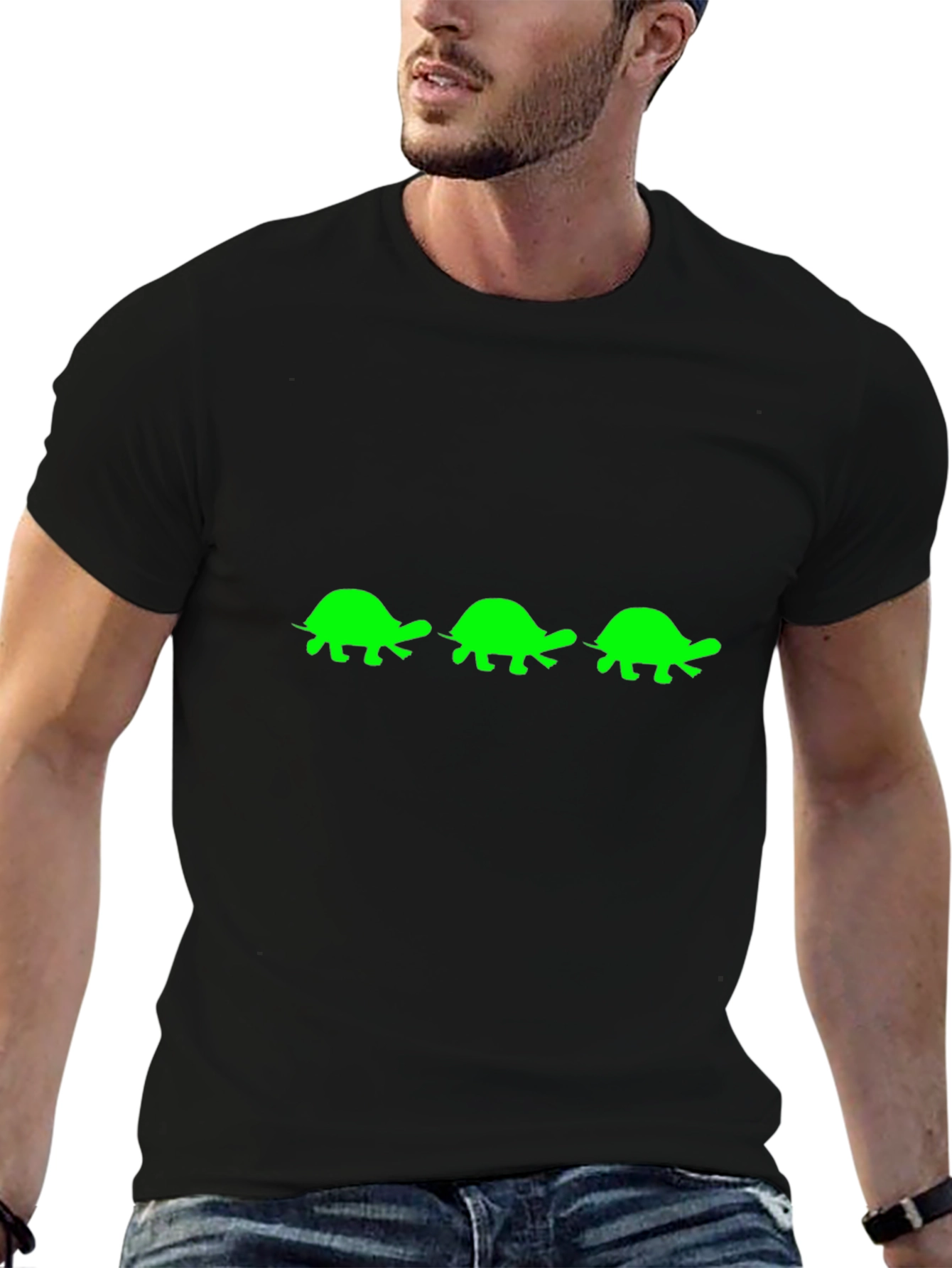 Turtle Trio Graphic Tee - Black