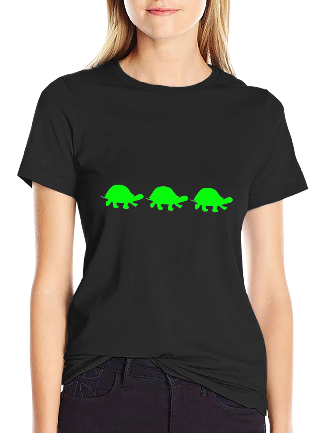Turtle Trio Graphic Tee - Black