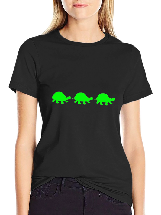 Turtle Trio Graphic Tee - Black