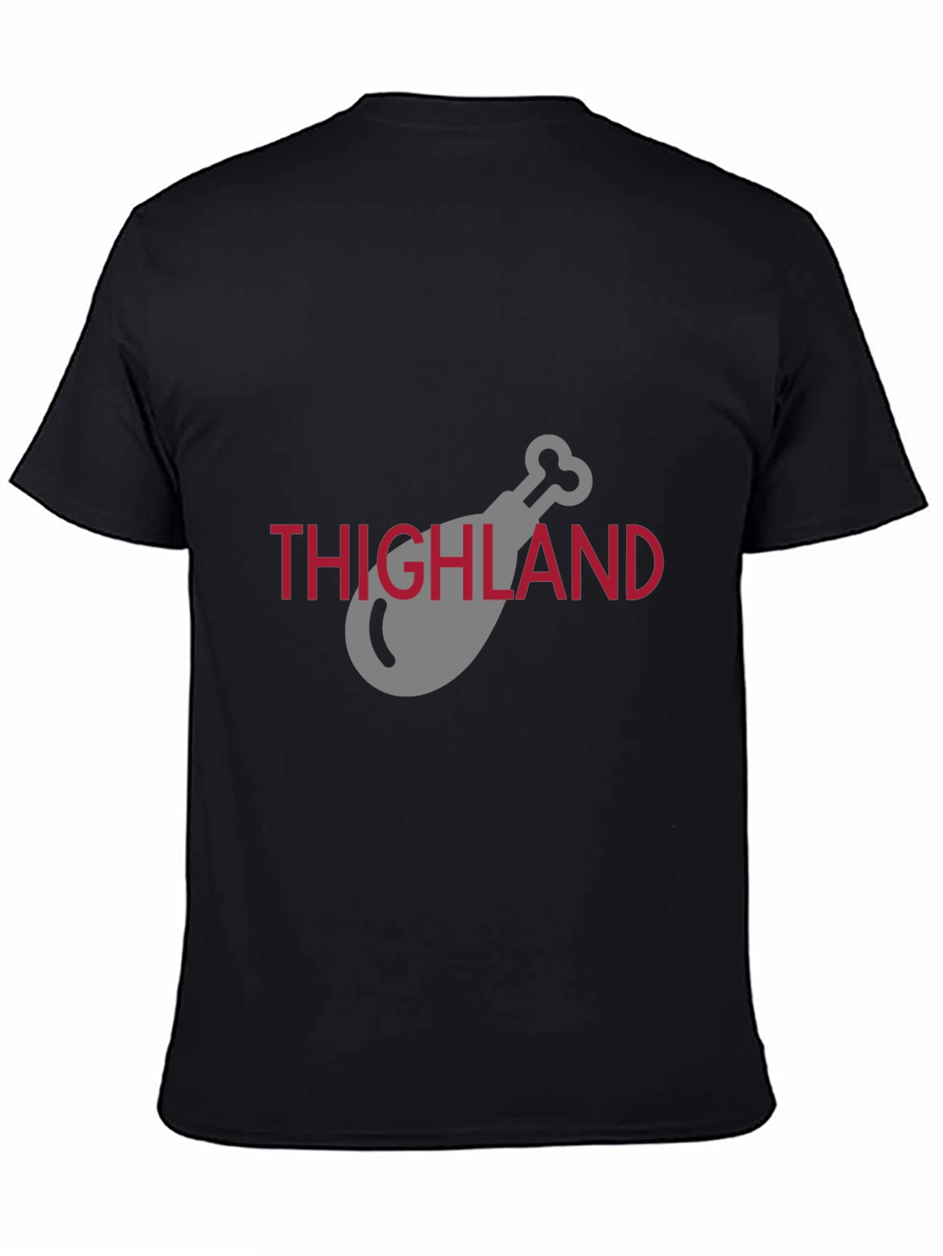 Thighland Chicken Leg Graphic Black T-Shirt