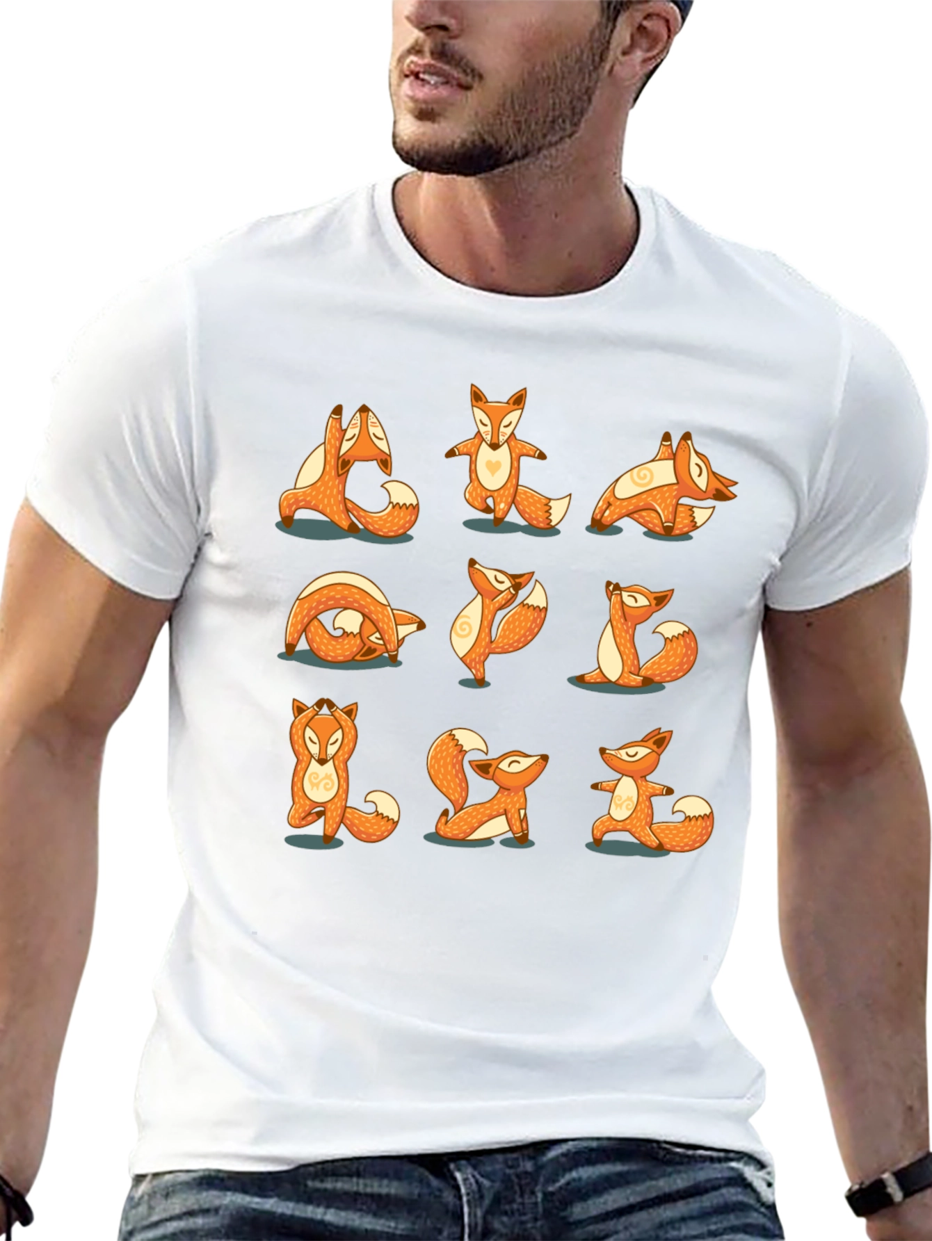Yoga Fox T-Shirt: Peaceful Poses