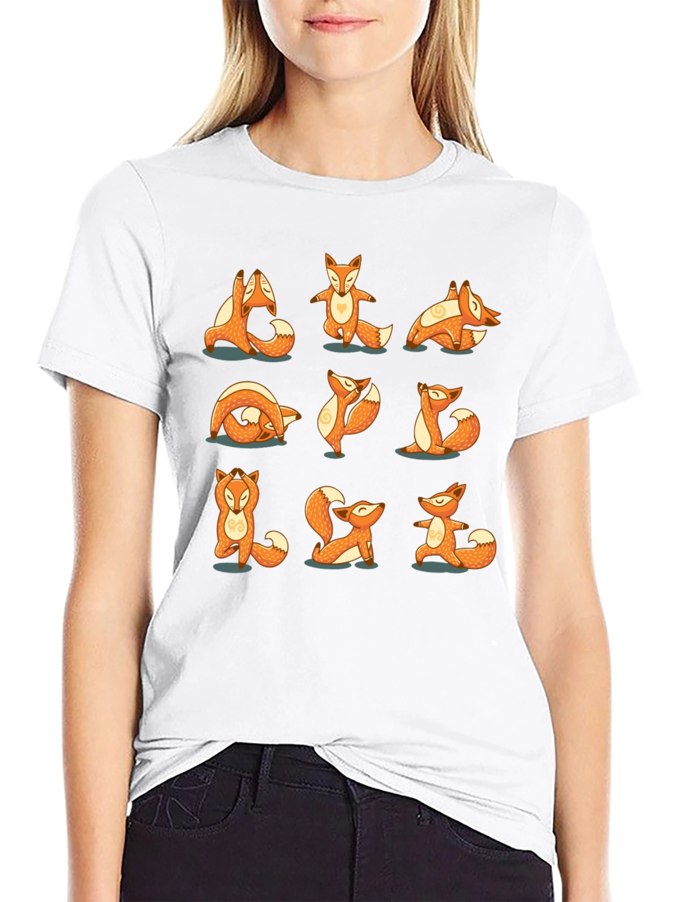 Yoga Fox T-Shirt: Peaceful Poses