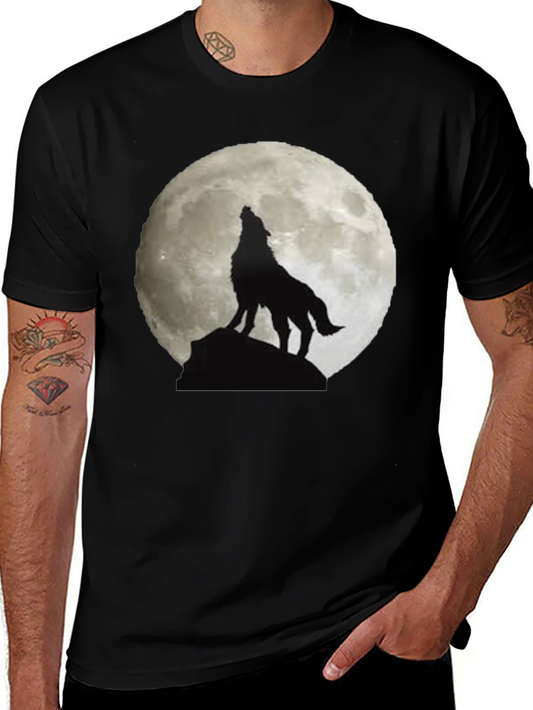 Wolf Moon Graphic Tee - Mens Black T-Shirt