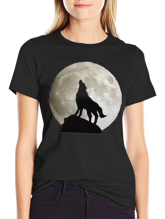 Wolf Moon Graphic Tee - Mens Black T-Shirt