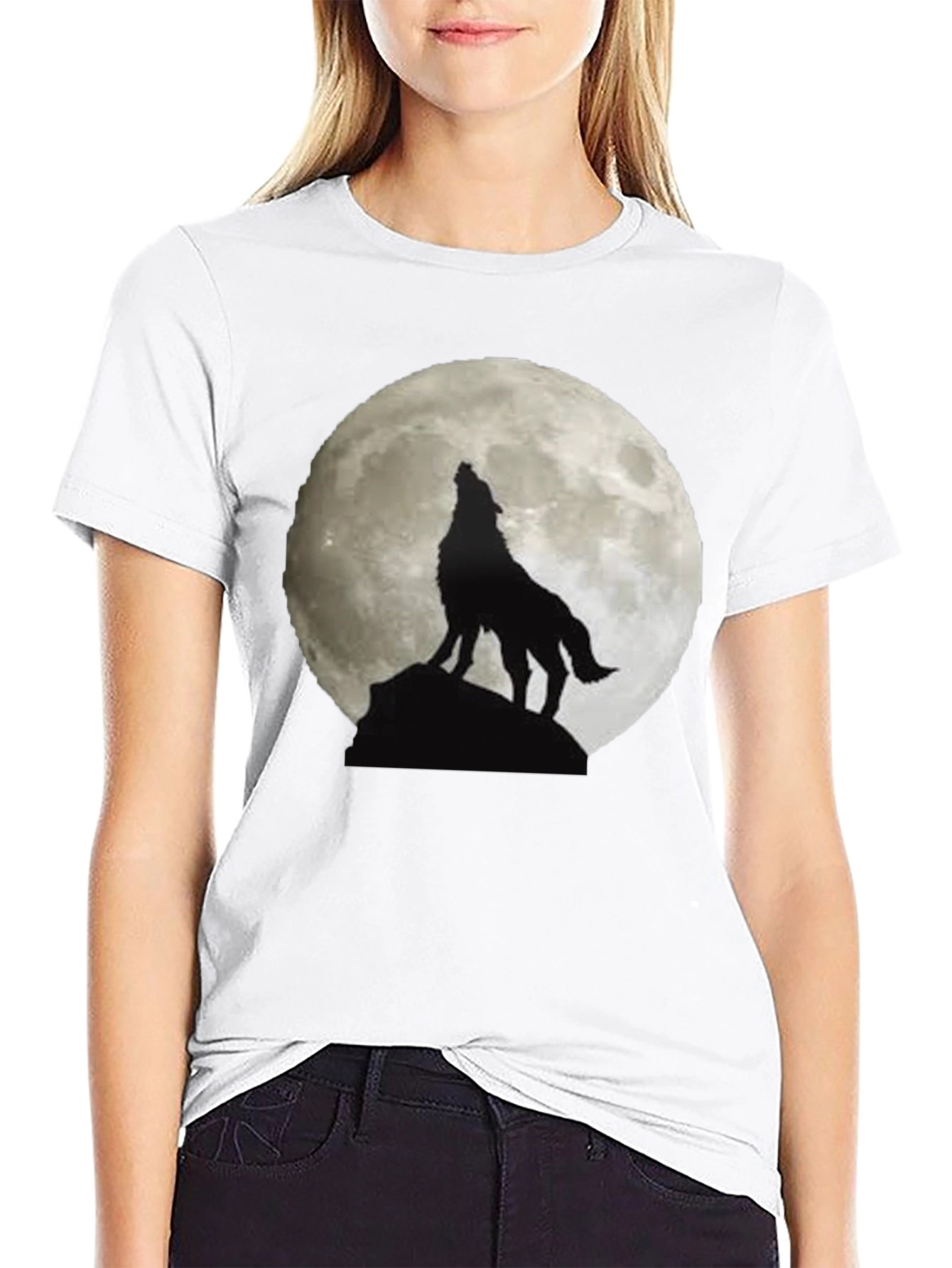 Wolf Moon Graphic Tee - Mens Black T-Shirt
