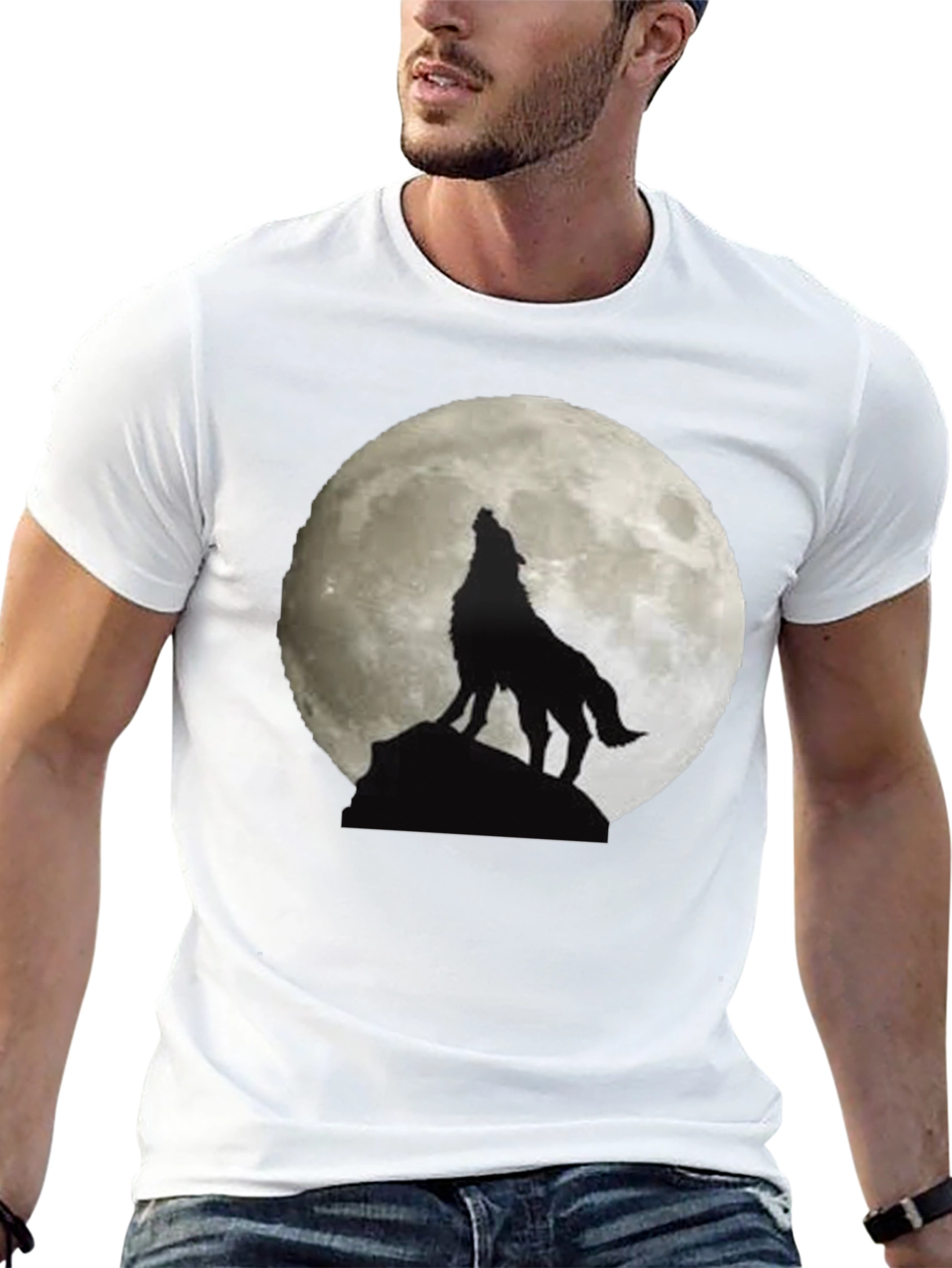 Wolf Moon Graphic Tee - Mens Black T-Shirt