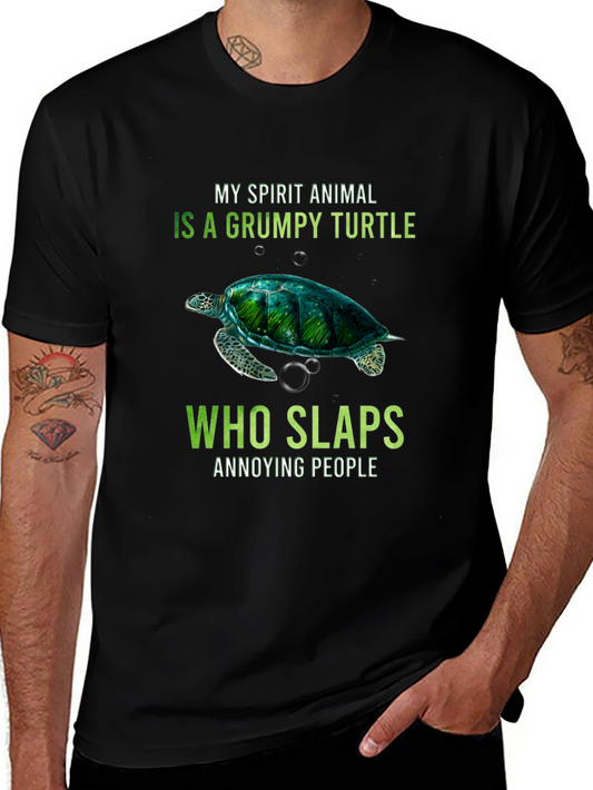Grumpy Turtle Slaps Annoying People T-Shirt