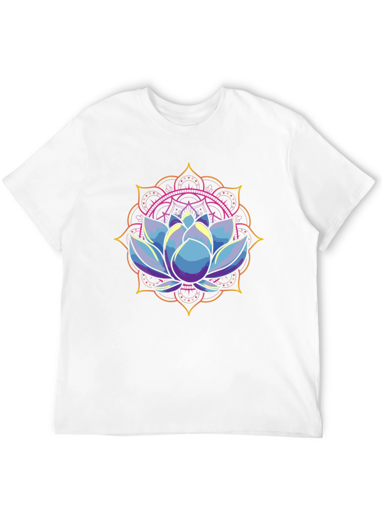 Lotus Mandala Graphic Tee - Stylish Mens Black T-Shirt