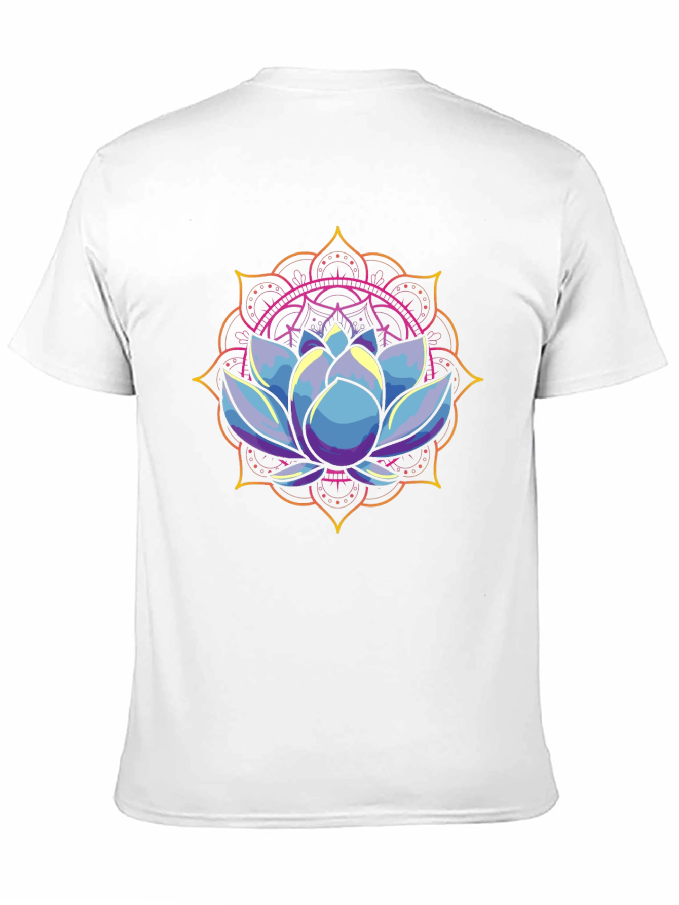 Lotus Mandala Graphic Tee - Stylish Mens Black T-Shirt