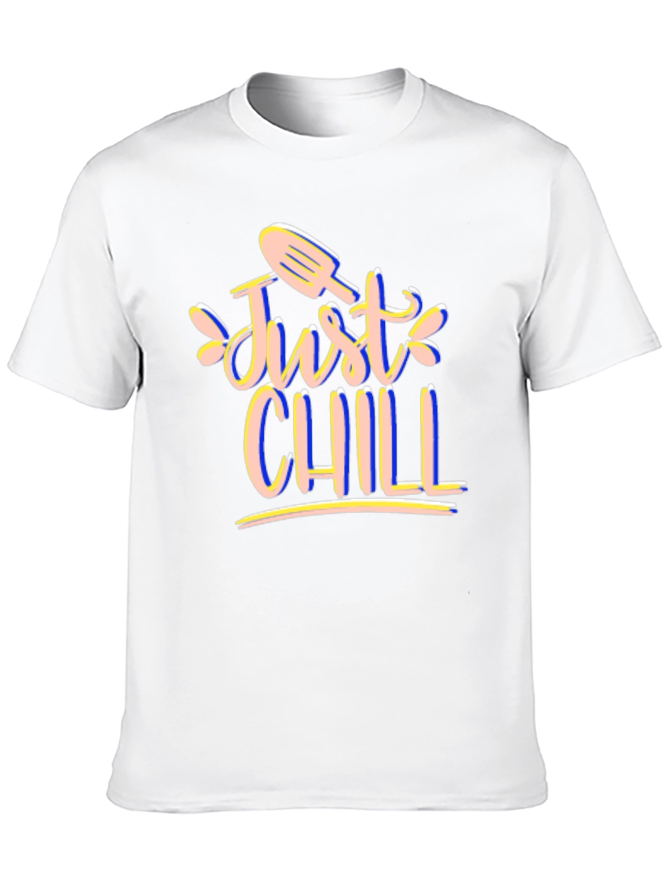 Just Chill Graphic Tee - Black Cotton T-Shirt