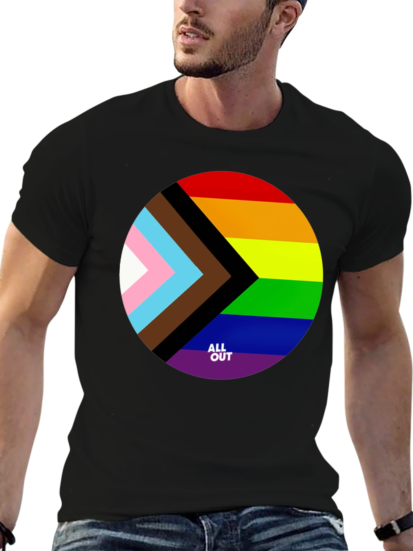 Pride T-Shirt - All Out - Black