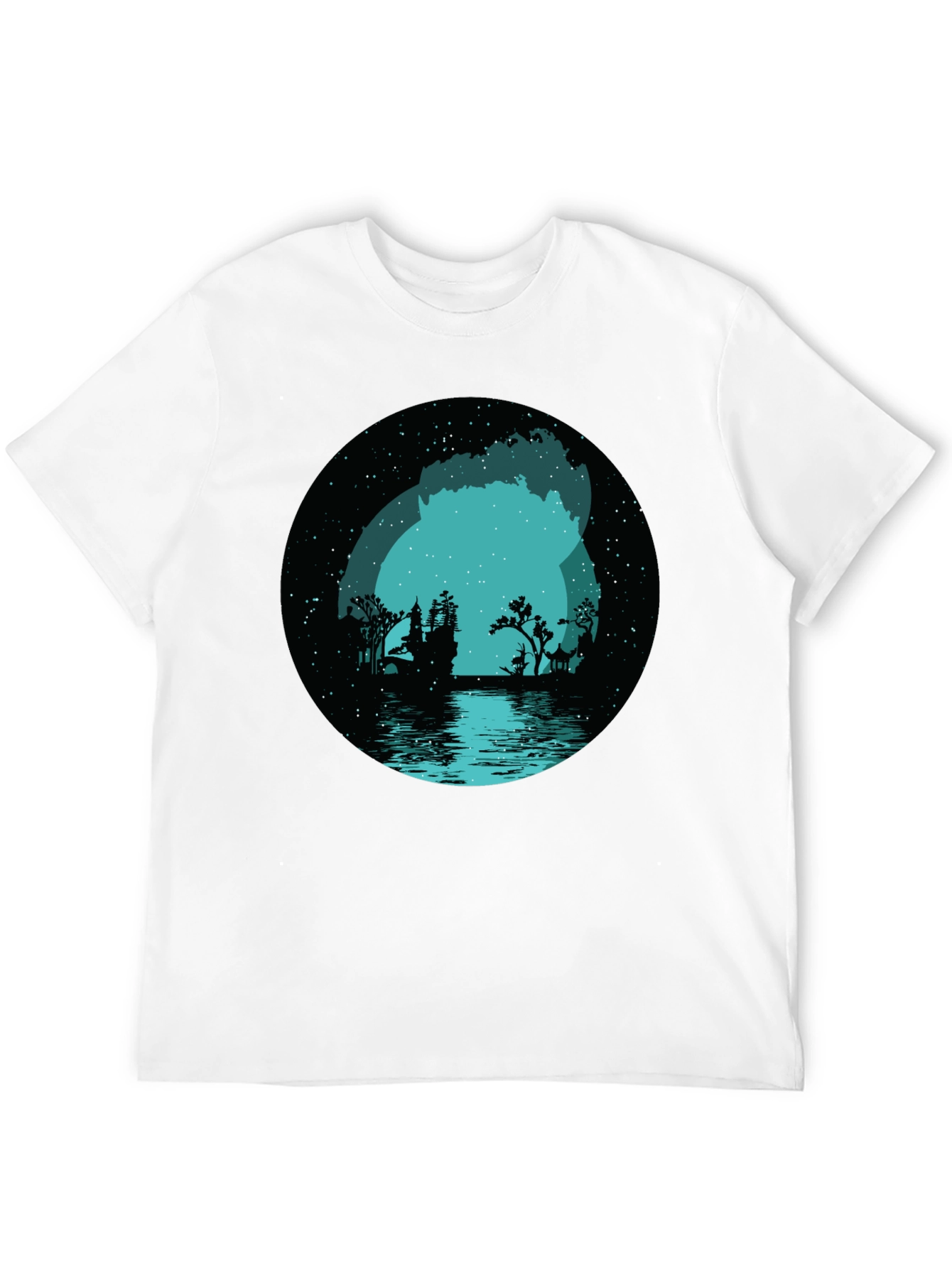 Mystic Lake Silhouette Graphic Tee - Black