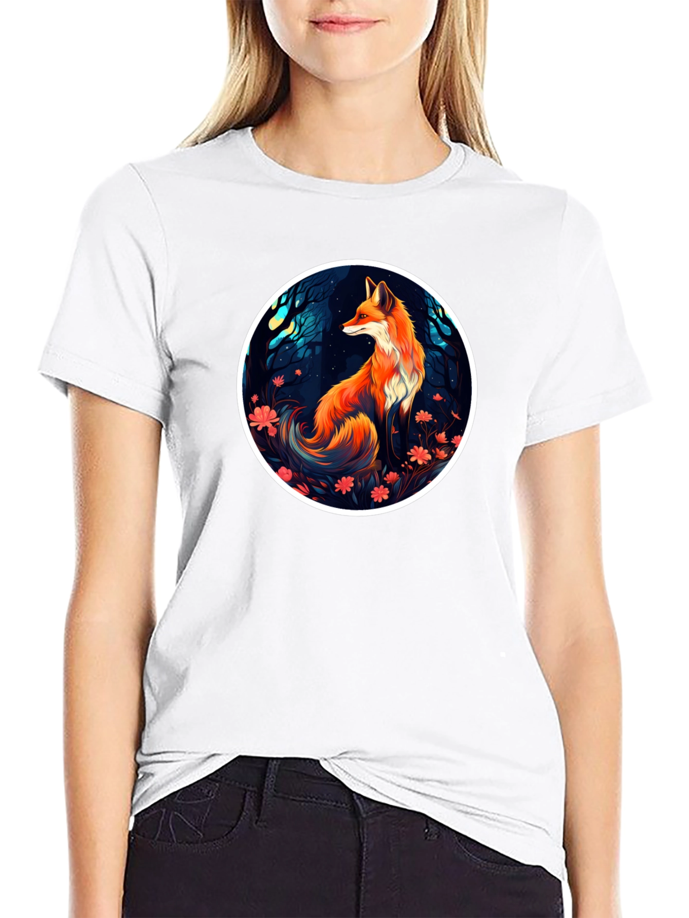 Fox in Forest Graphic T-Shirt