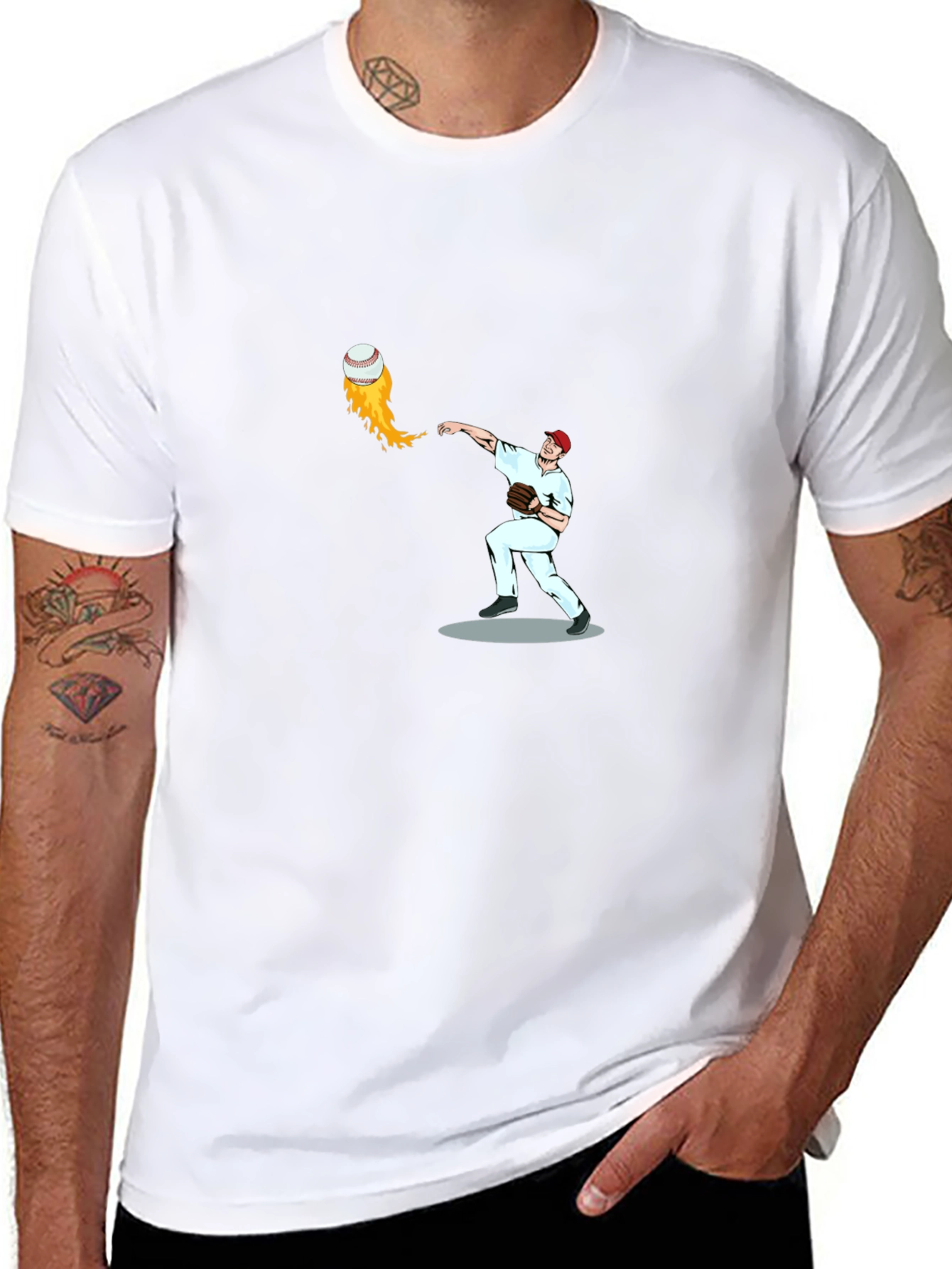 Baseball Pitcher Graphic T-Shirt