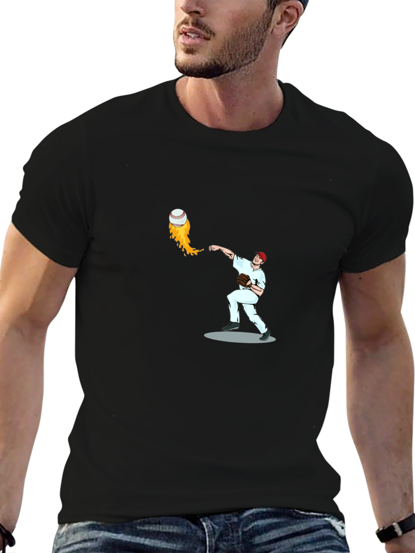Baseball Pitcher Graphic T-Shirt