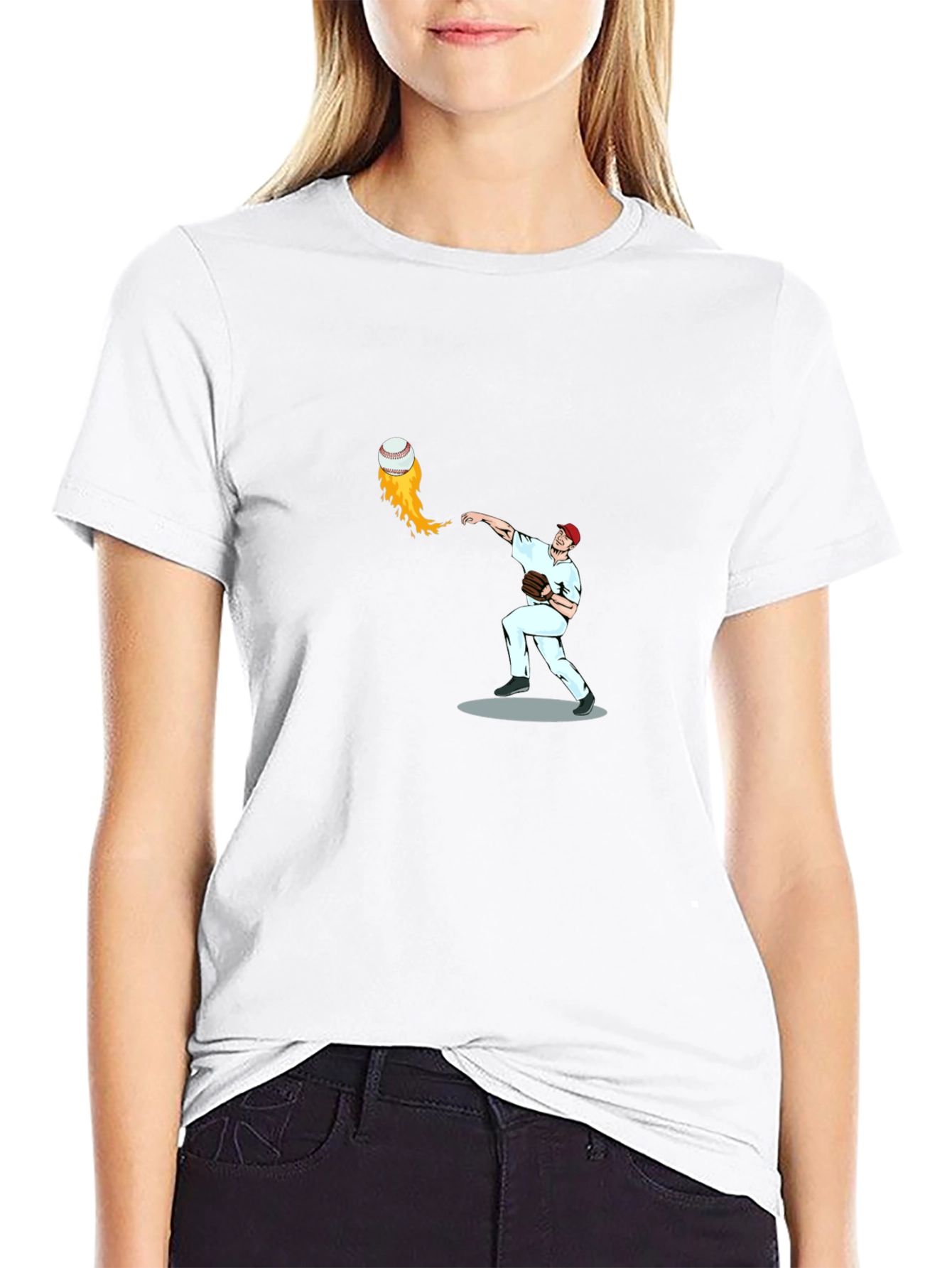 Baseball Pitcher Graphic T-Shirt
