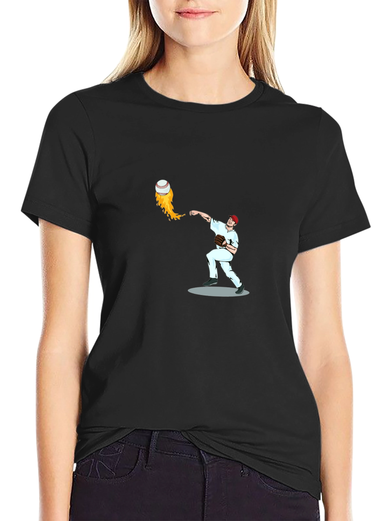 Baseball Pitcher Graphic T-Shirt