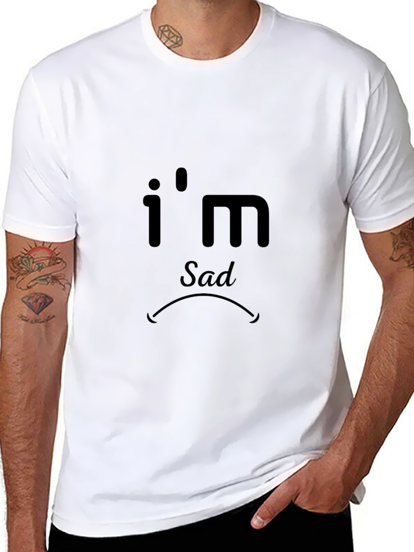 Im Sad Black T-Shirt - Express Your Mood