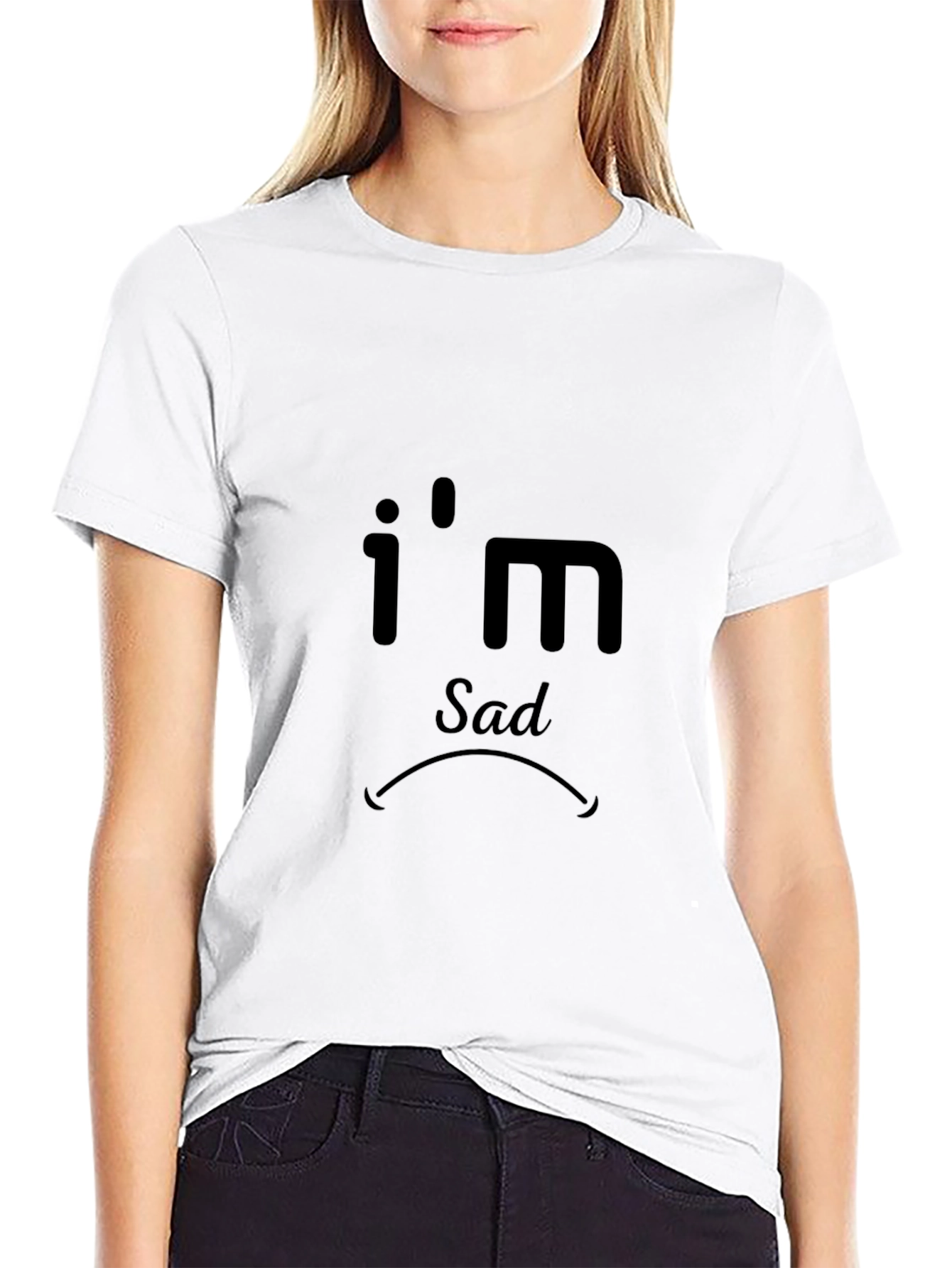 Im Sad Black T-Shirt - Express Your Mood