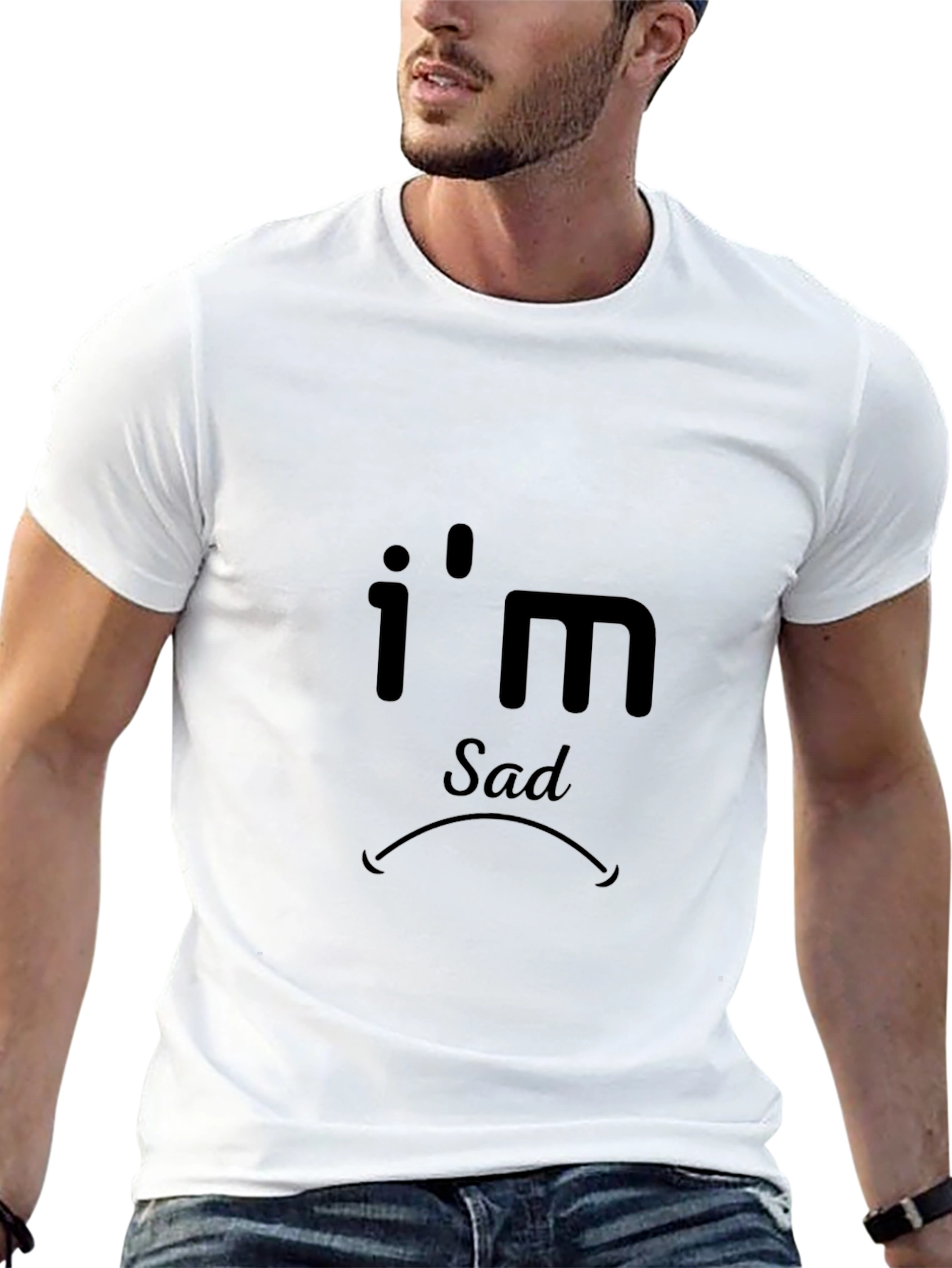 Im Sad Black T-Shirt - Express Your Mood