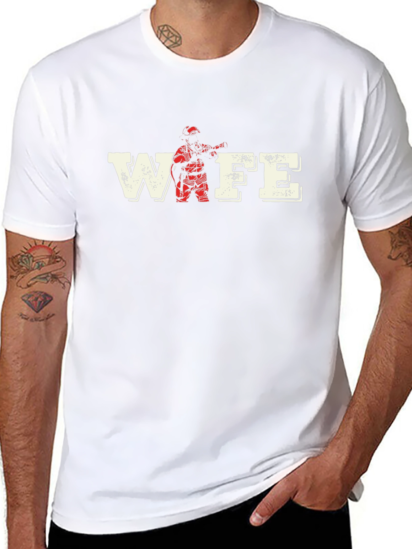 Firefighter Wife T-Shirt - Black