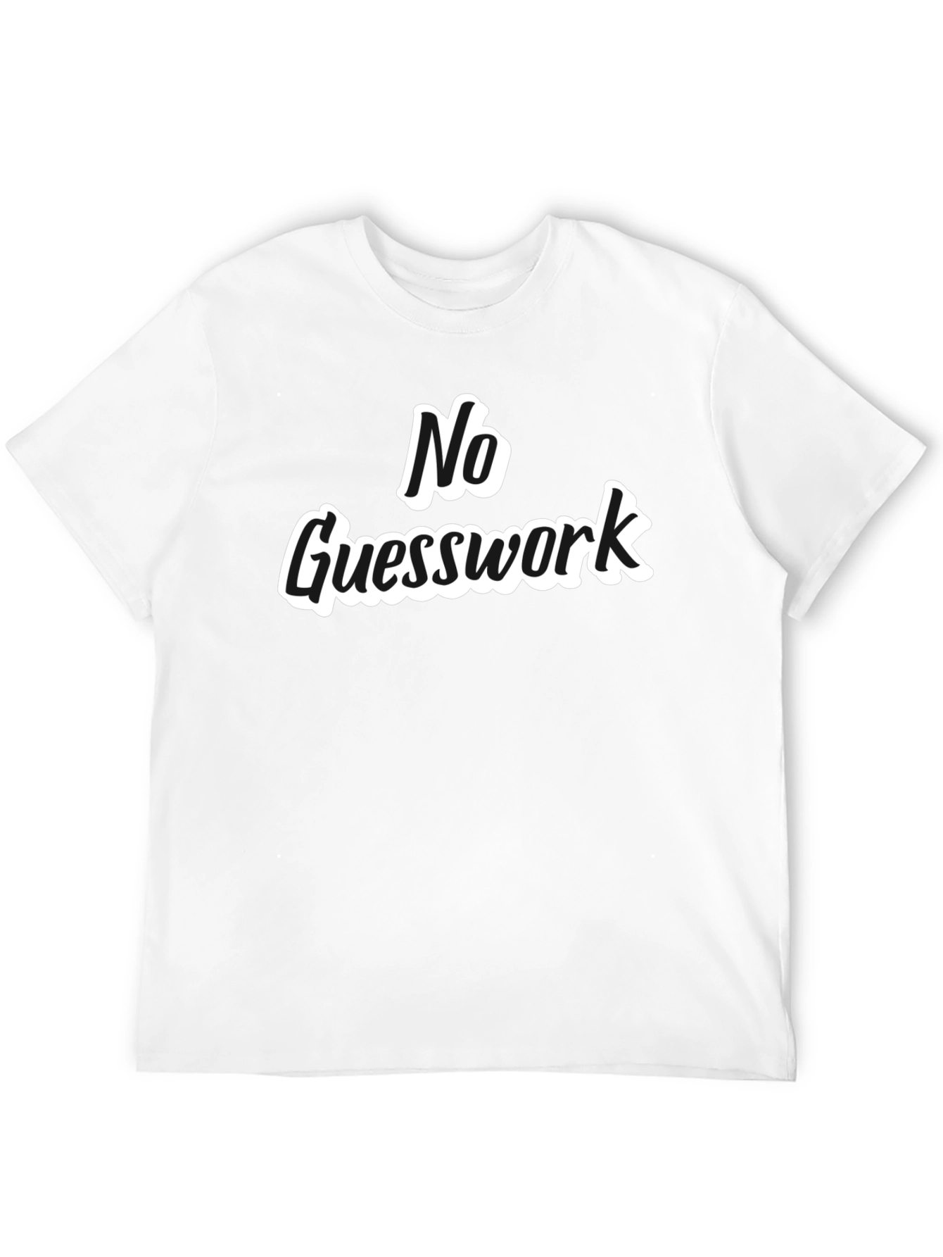 No Guesswork Black Graphic Tee