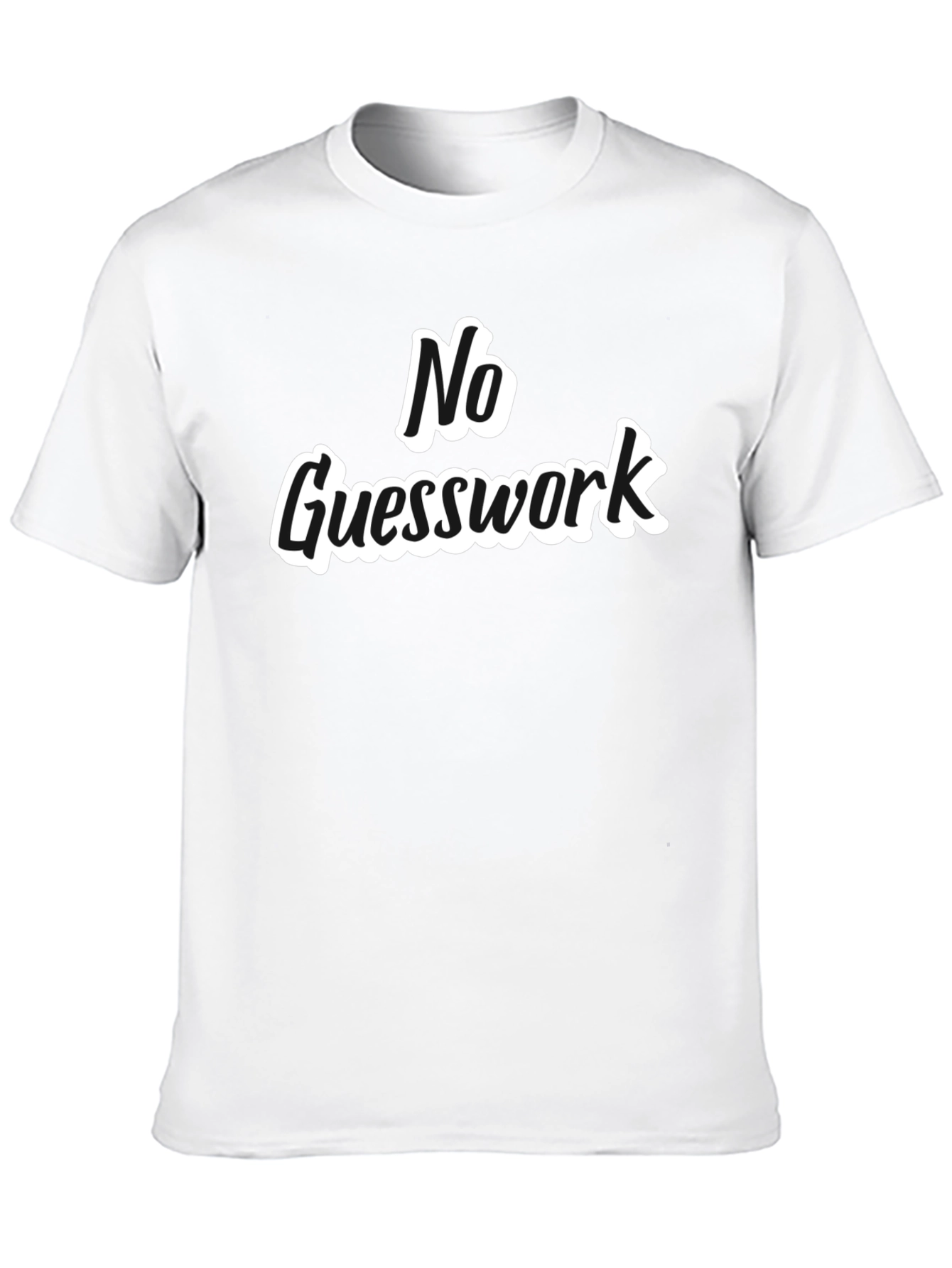 No Guesswork Black Graphic Tee