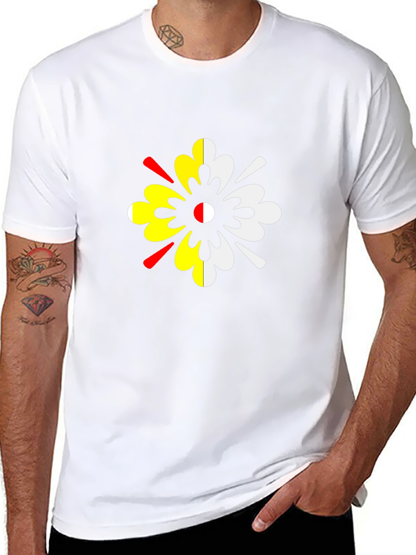 Unique Colorful Flower T-Shirt