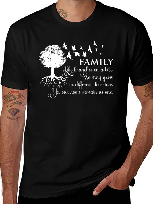 Family Tree Roots Black T-Shirt
