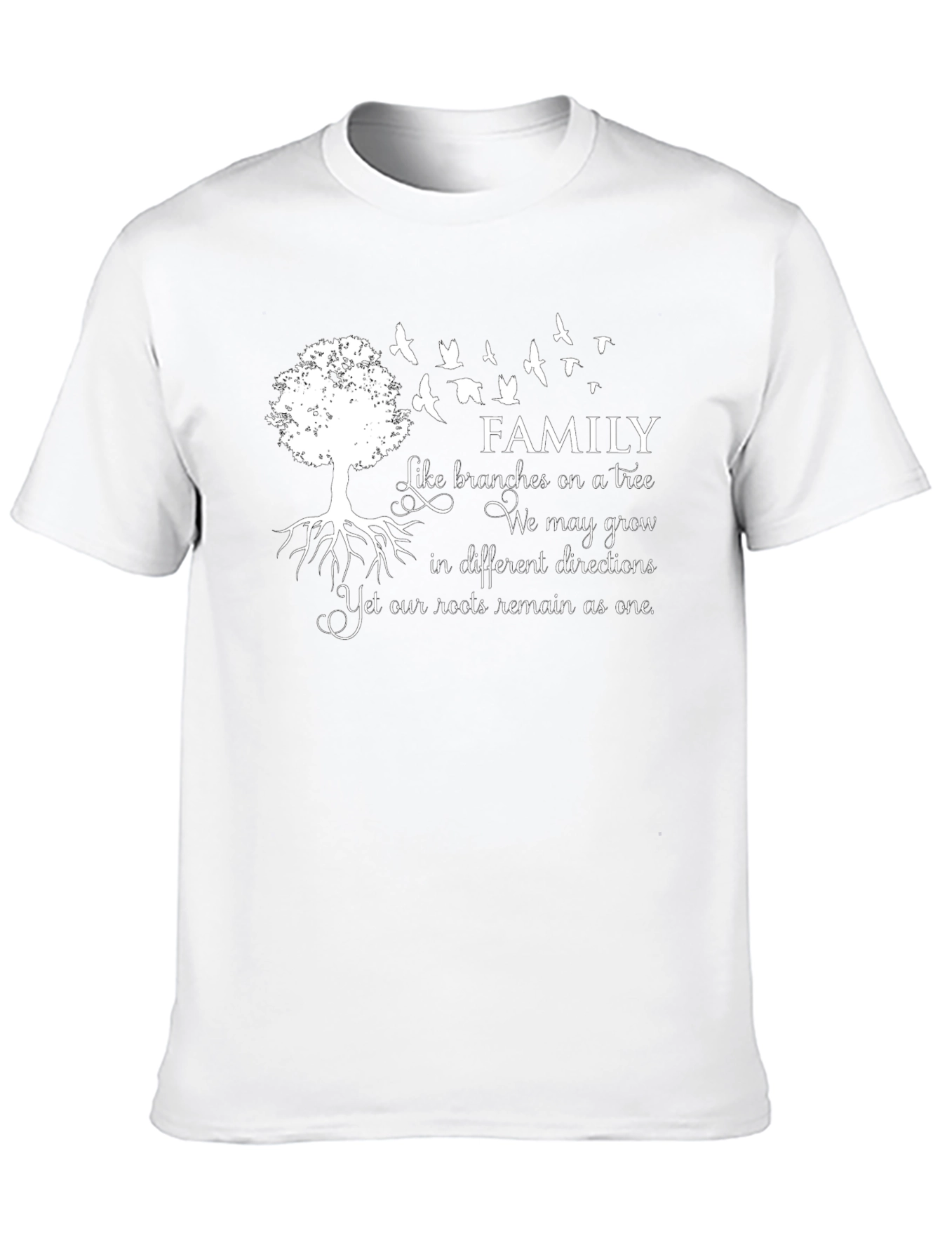 Family Tree Roots Black T-Shirt
