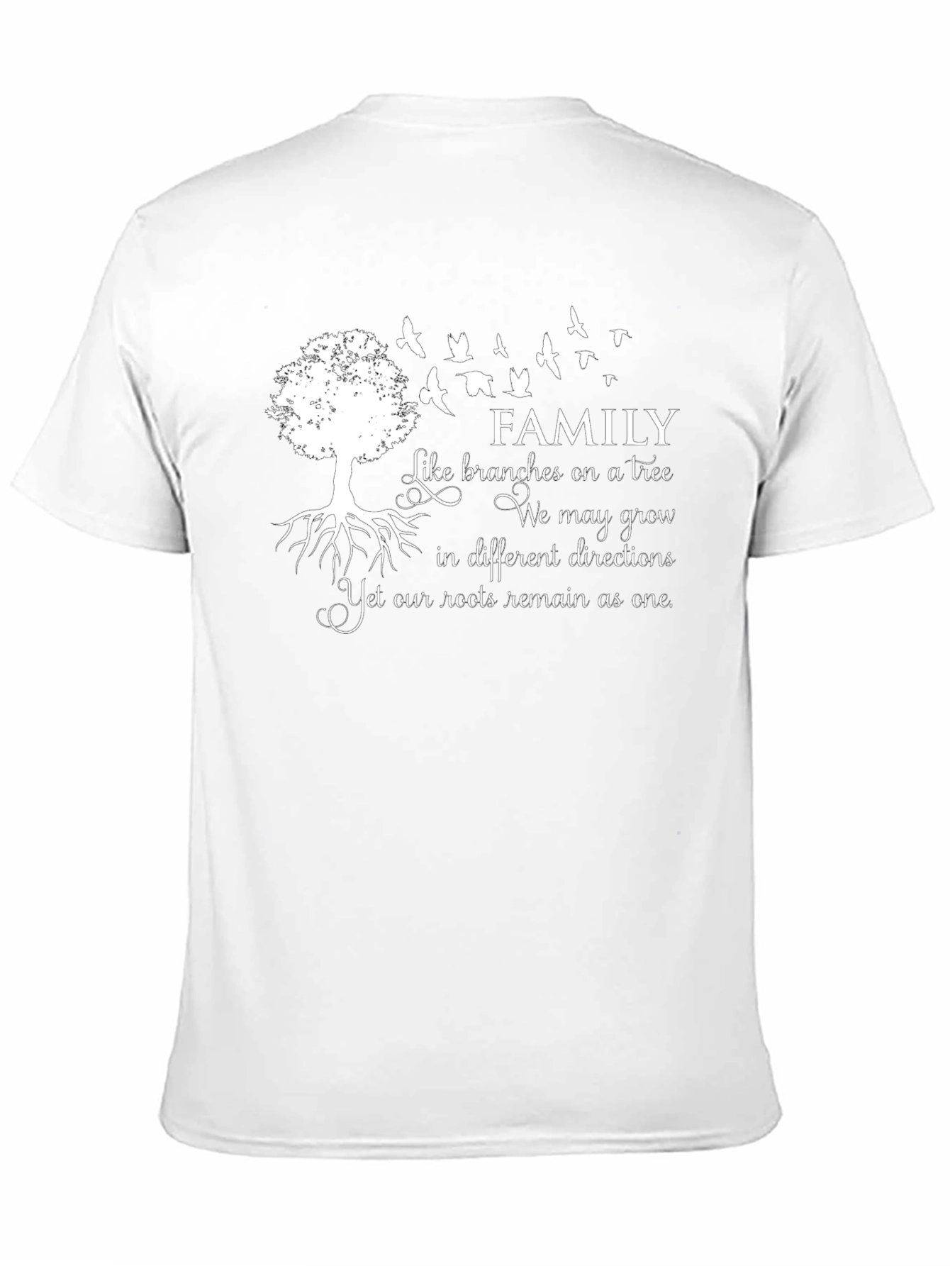 Family Tree Roots Black T-Shirt