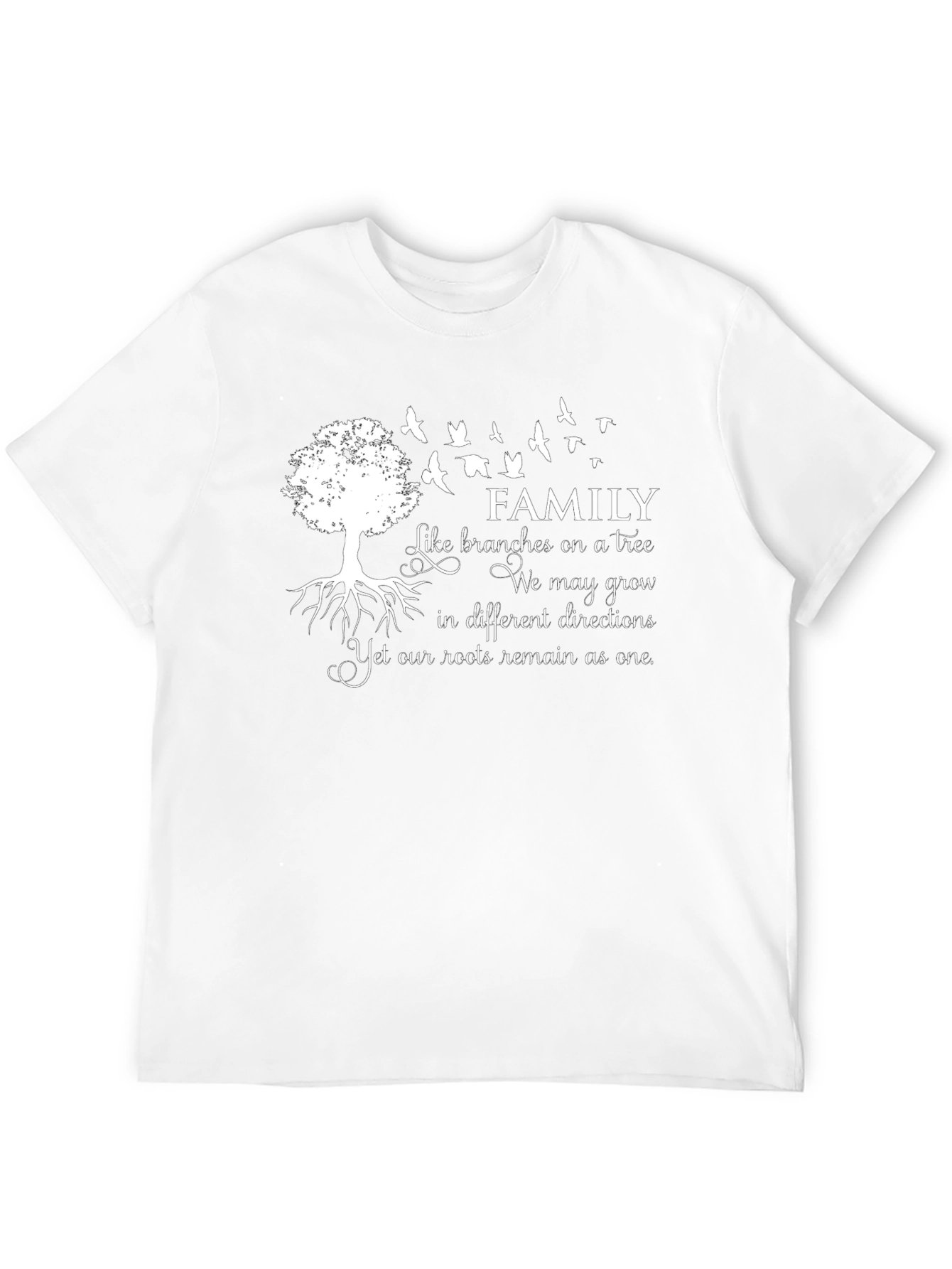 Family Tree Roots Black T-Shirt