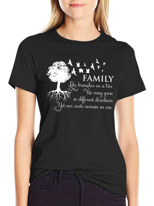 Family Tree Roots Black T-Shirt