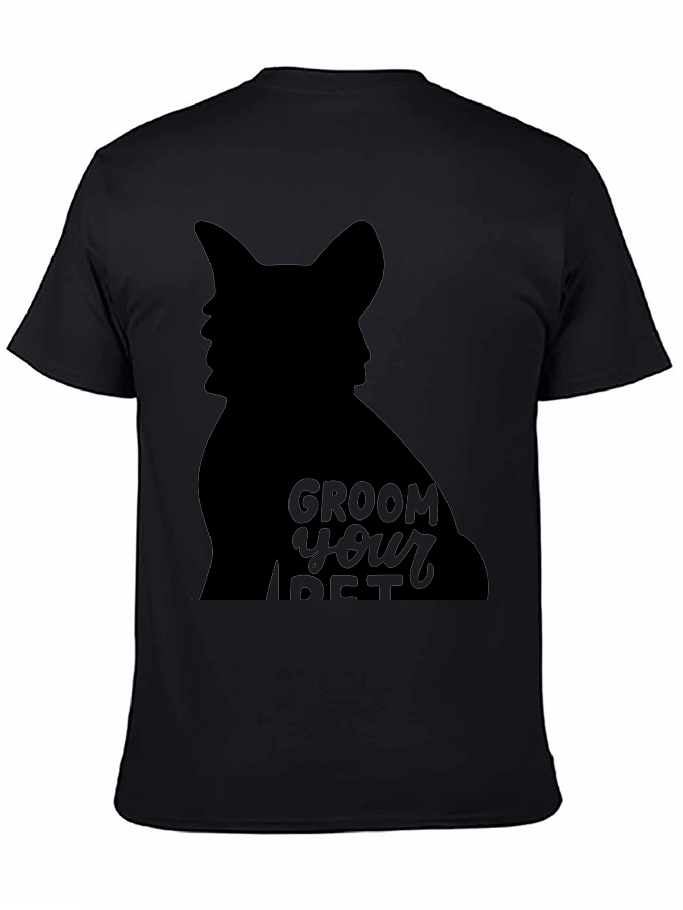 Groom Your Pet Black Graphic Tee