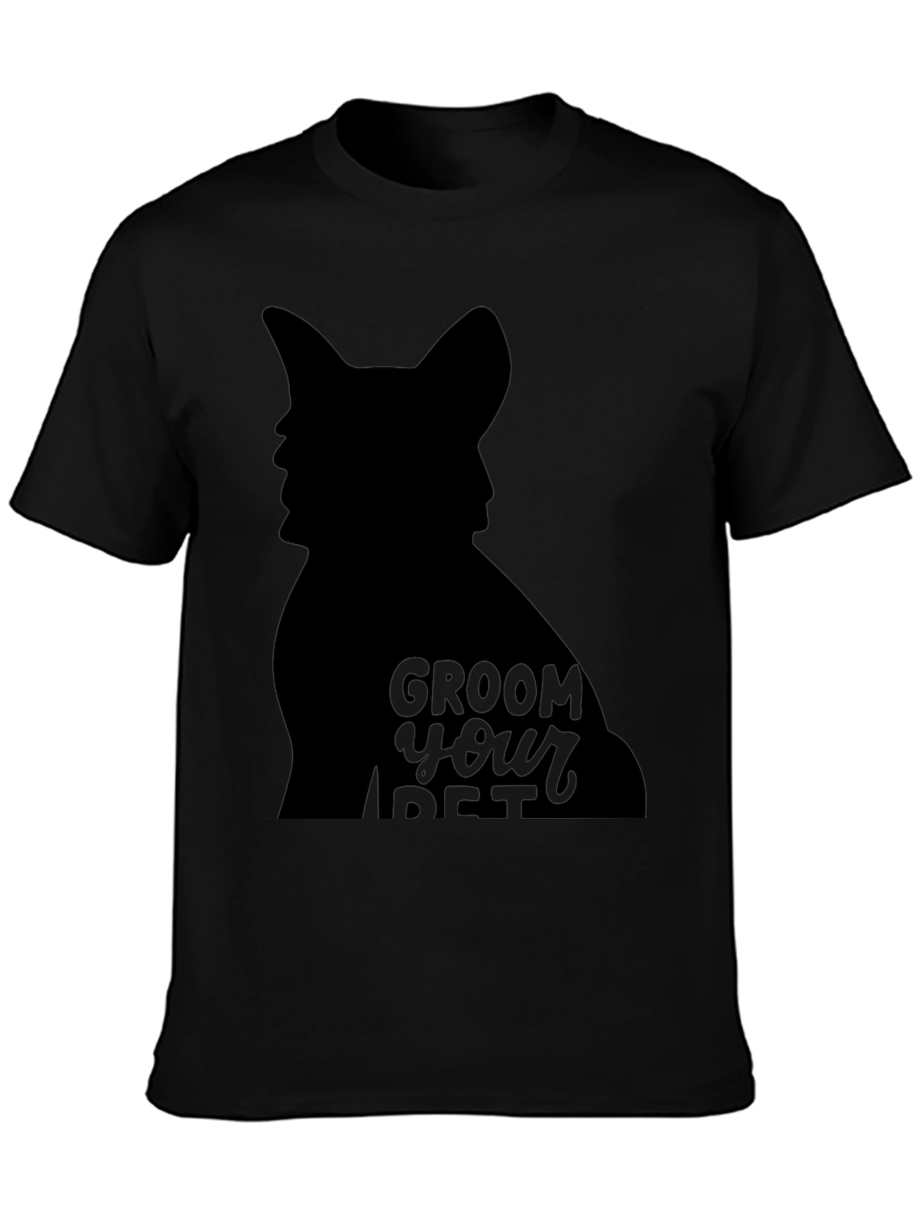 Groom Your Pet Black Graphic Tee