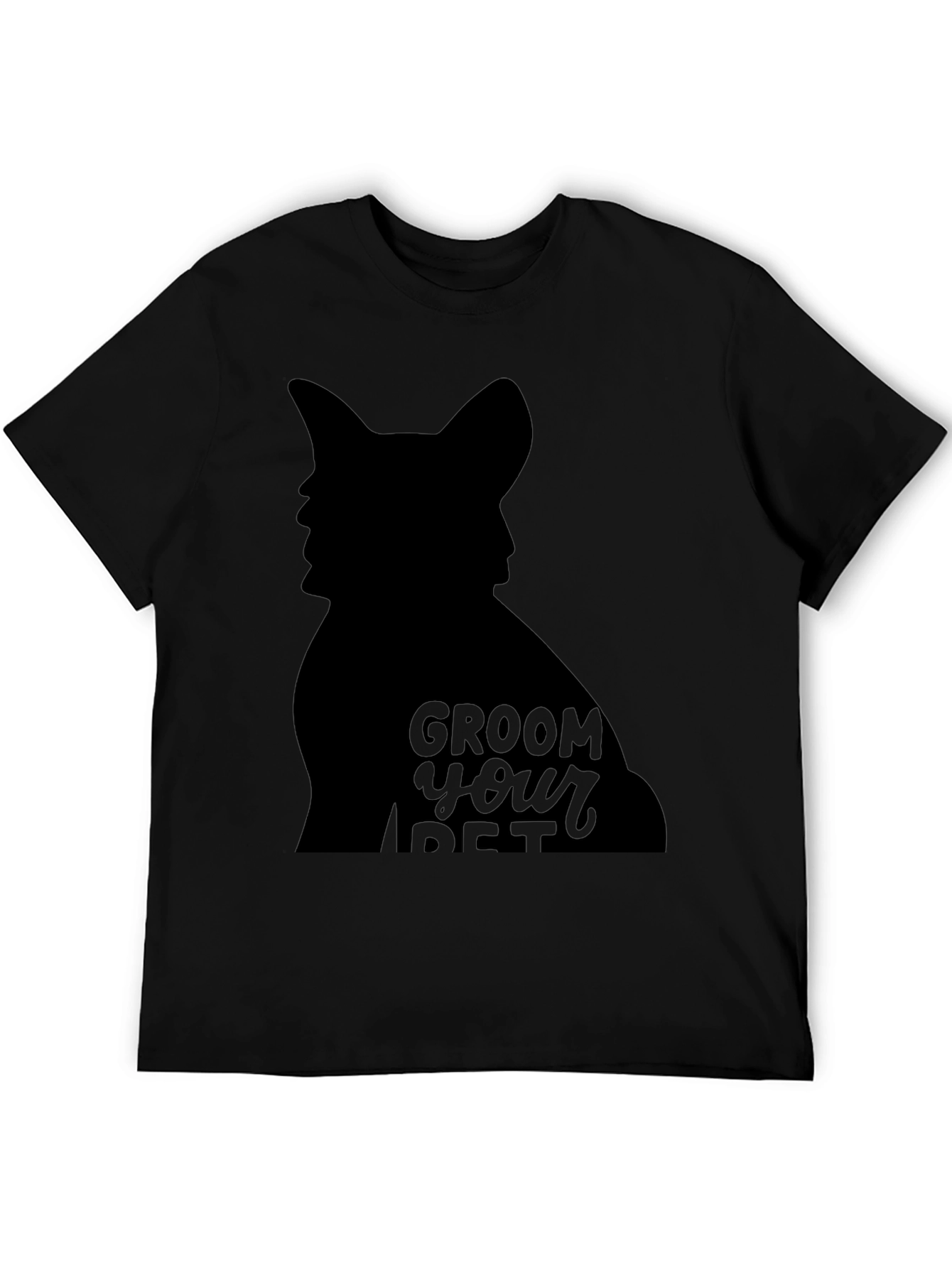 Groom Your Pet Black Graphic Tee