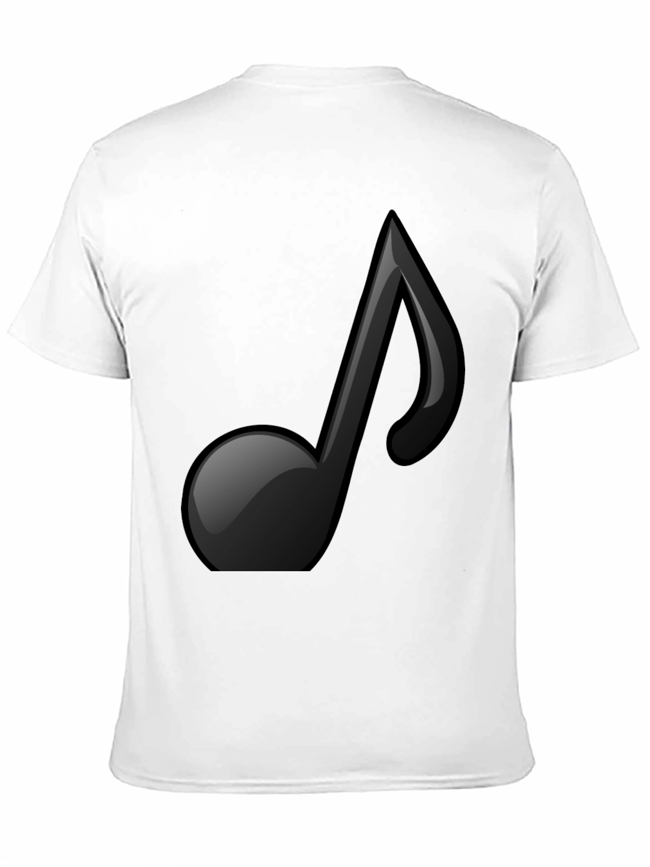 Musical Note Graphic T-Shirt - Stylish Black Tee