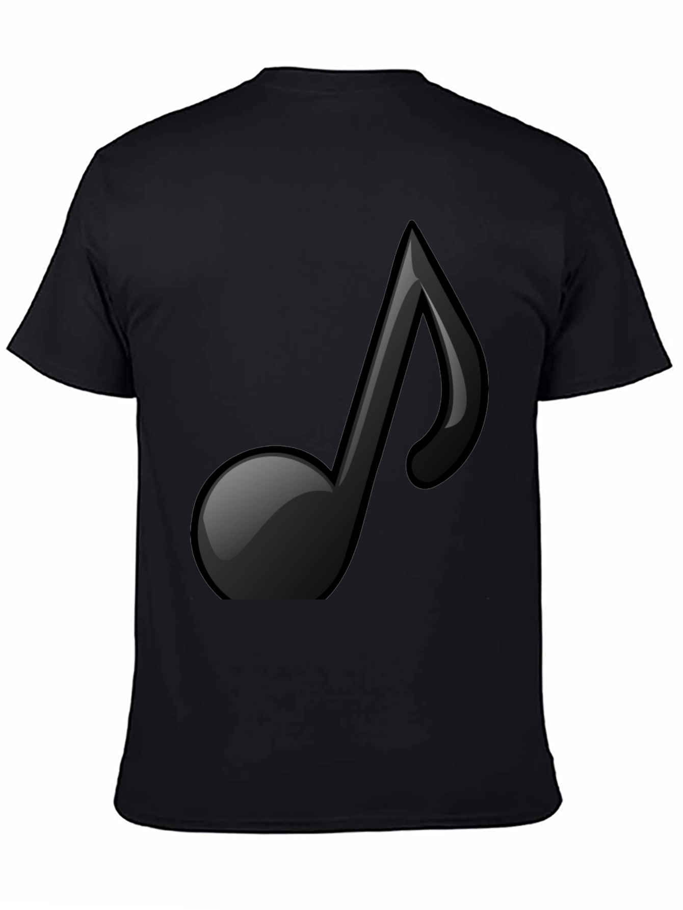 Musical Note Graphic T-Shirt - Stylish Black Tee