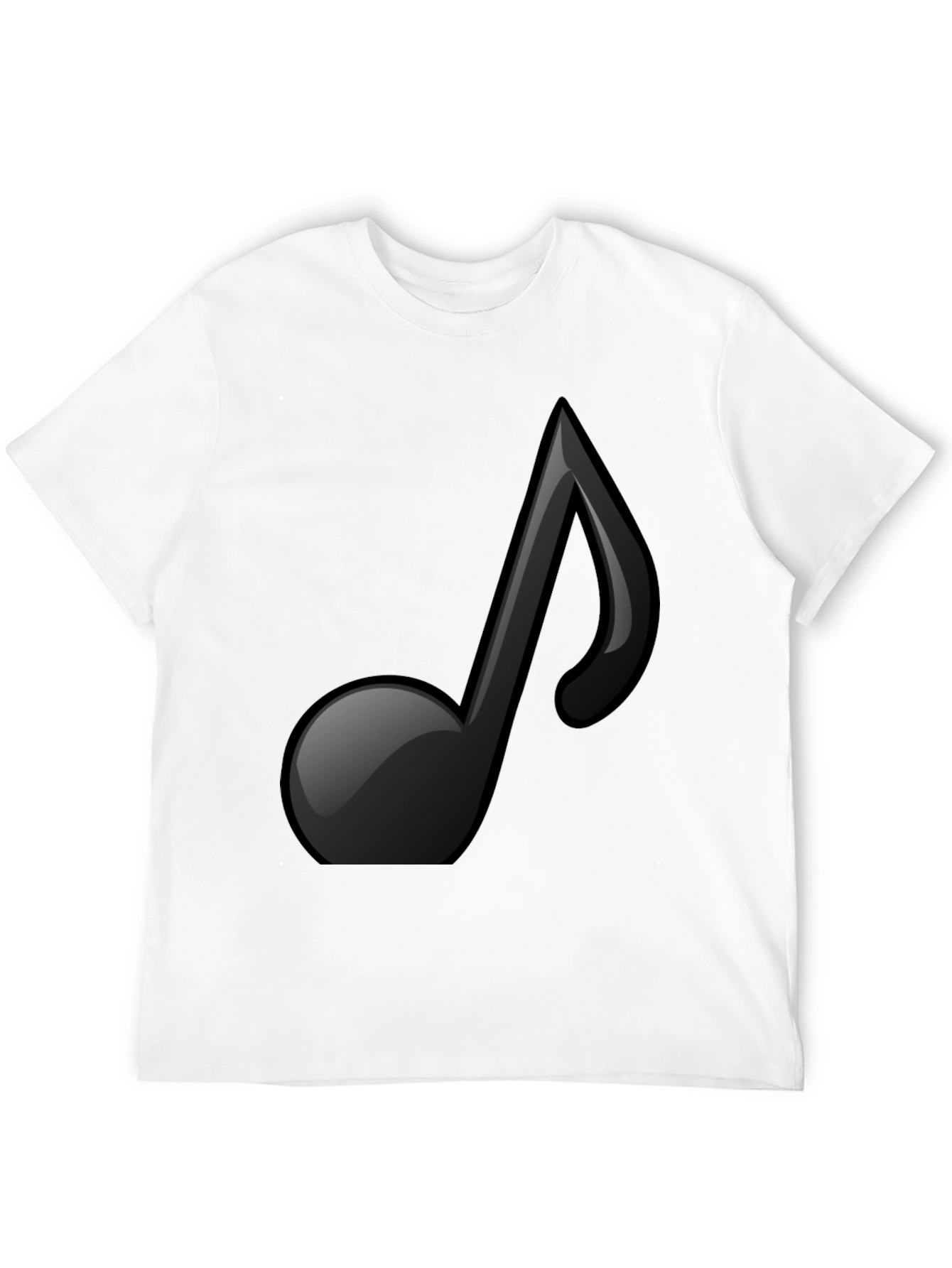 Musical Note Graphic T-Shirt - Stylish Black Tee