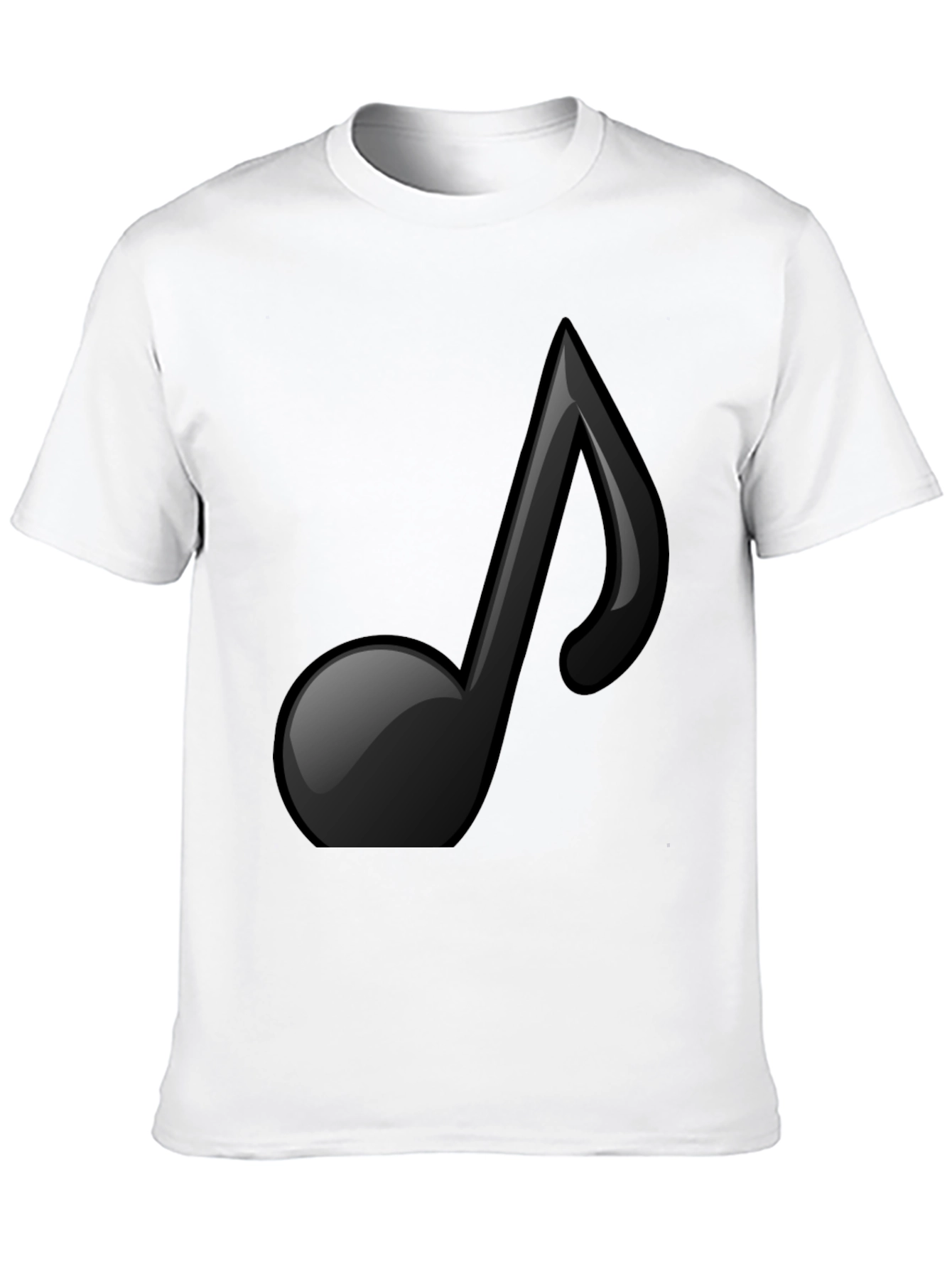 Musical Note Graphic T-Shirt - Stylish Black Tee