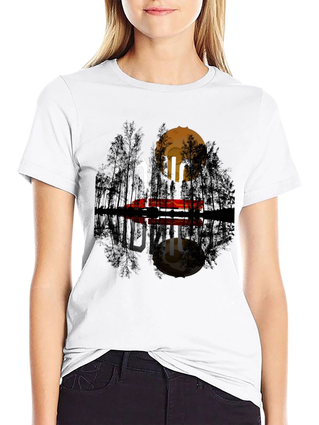 Midnight Reflective Graphic Tee