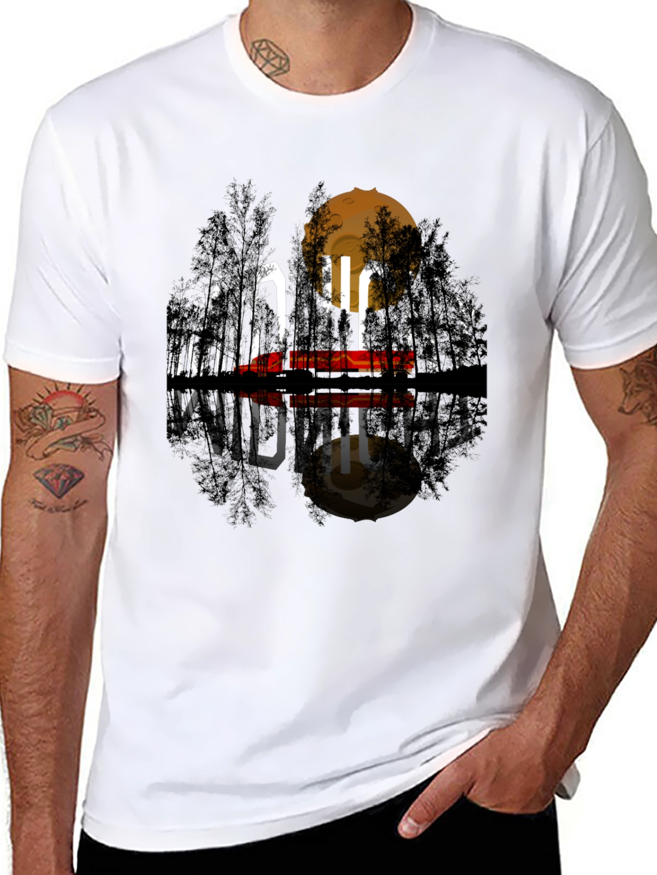 Midnight Reflective Graphic Tee
